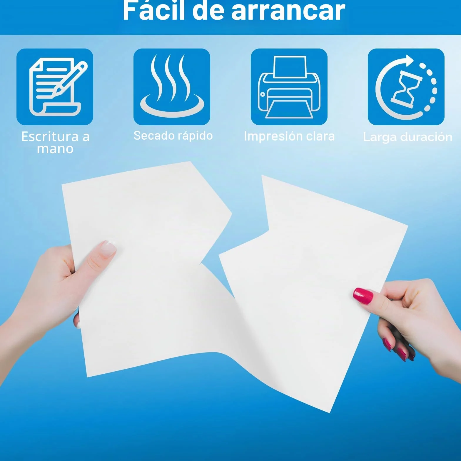 100 hojas de papel térmico A4 para impresora portátil, papel A4 impresora, hojas térmicas, secado rápido, diseño sin atascos, para fotos, recibos, memo file, 210 x 297 mm