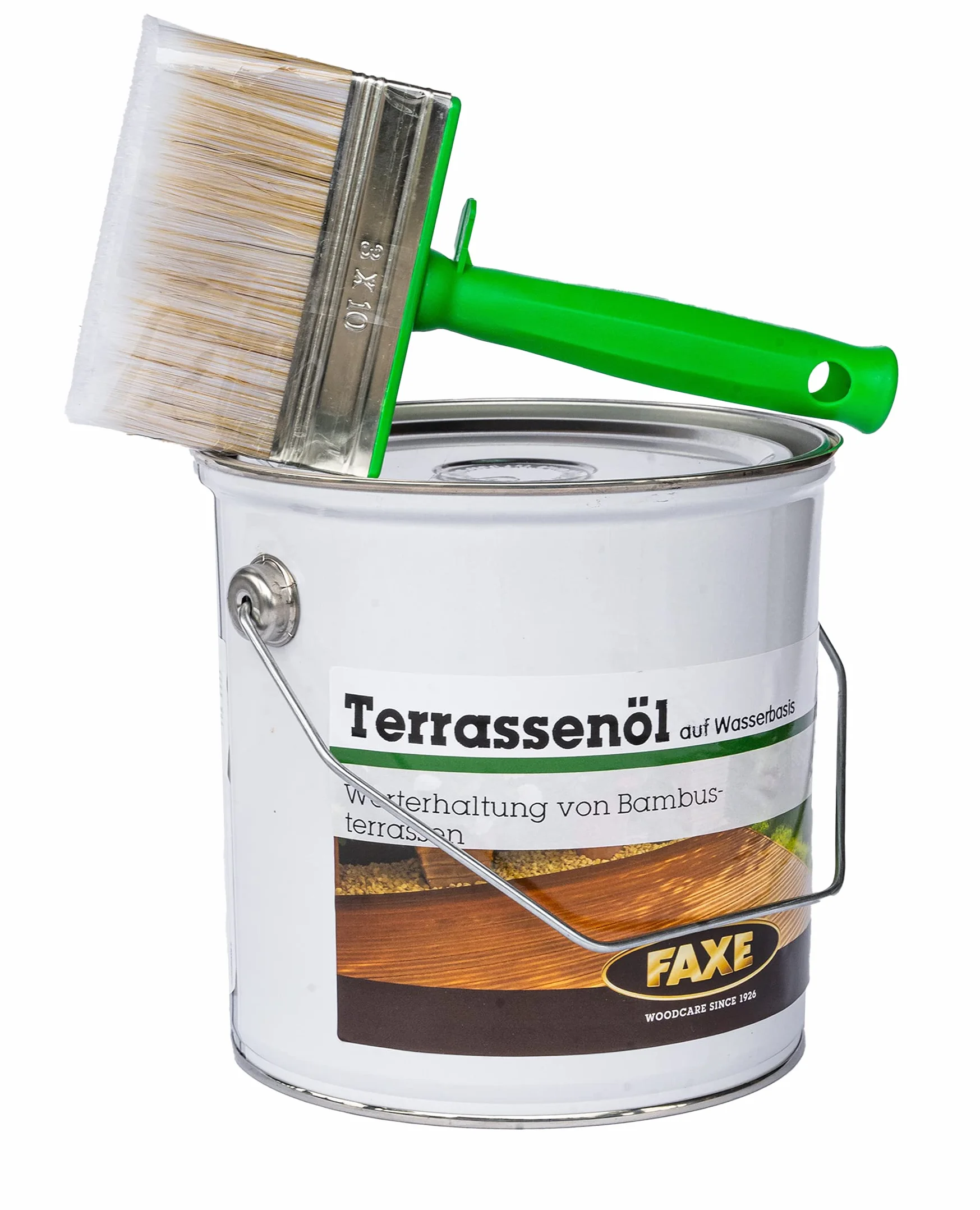 Télécopies Huile pour terrasses à base d'eau bambou grundöl 2,5 l