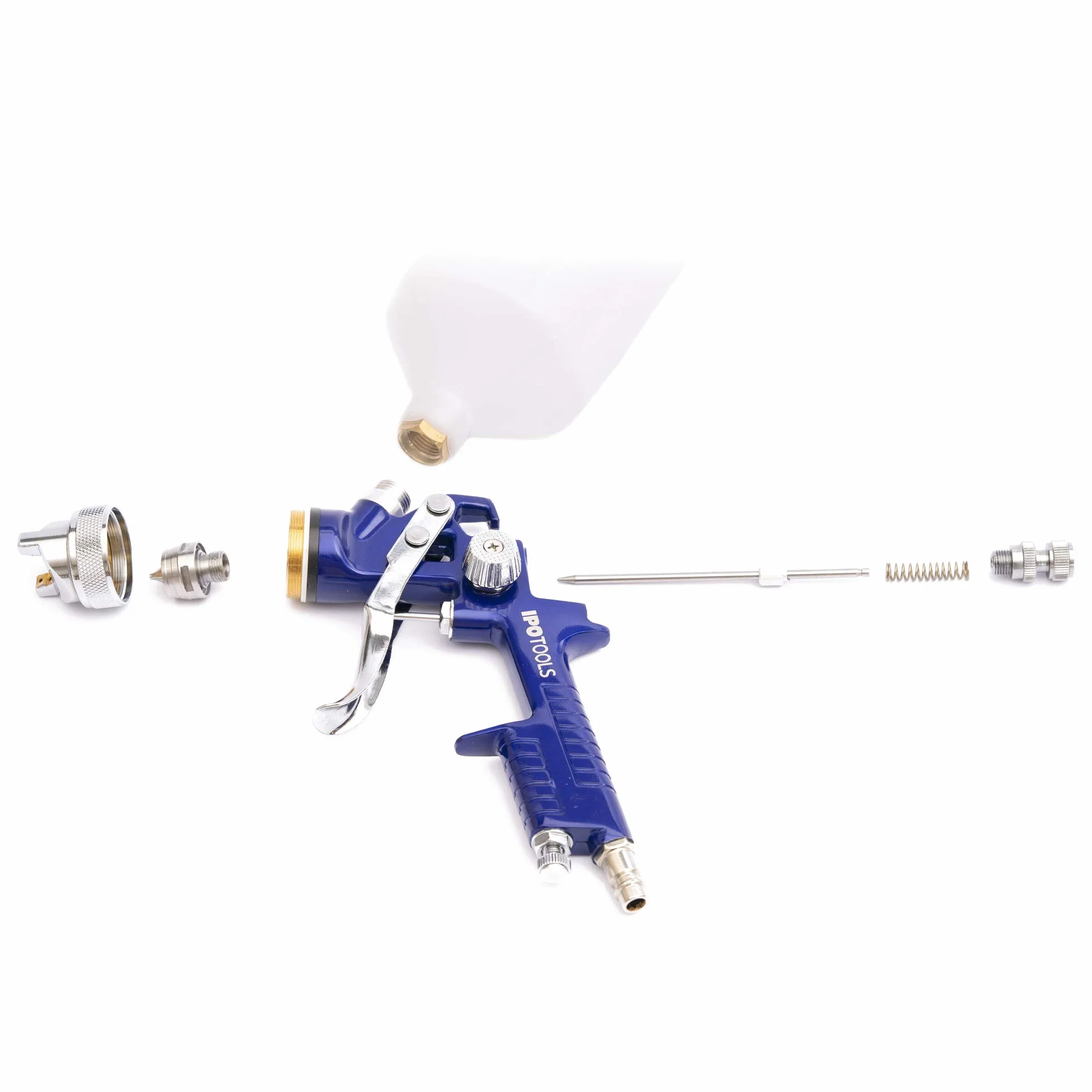 Pistola Pintura HVLP H-827P - Sistema Profesional de Pintura con Vaso de plástico de 600 ml y Boquilla de Acero Inoxidable 1,4mm + 2X Juego de boquillas de 1,7mm y 2,0mm