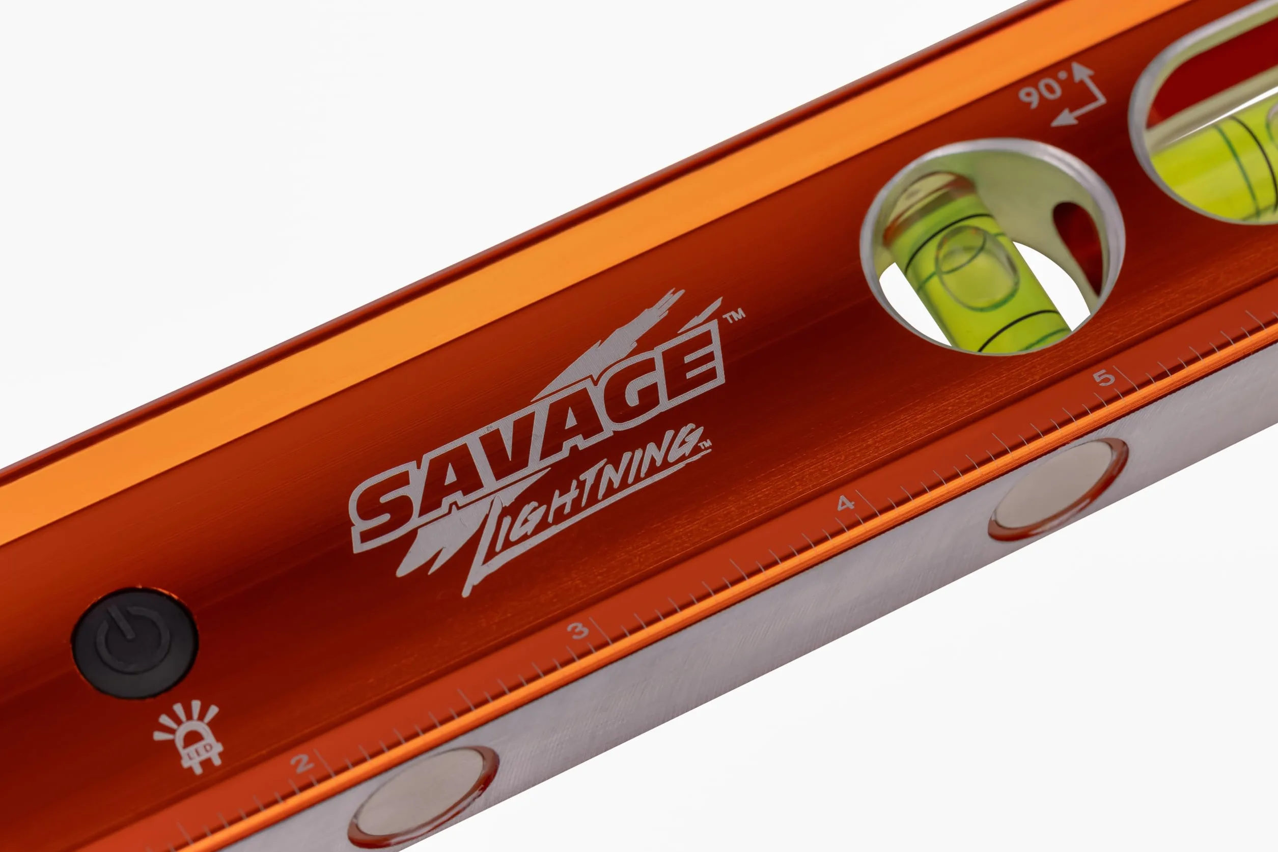 Swanson Tool Co TLL049M Savage Lightning Torpedo de aluminio magnético iluminado, 9 pulgadas, 3 viales