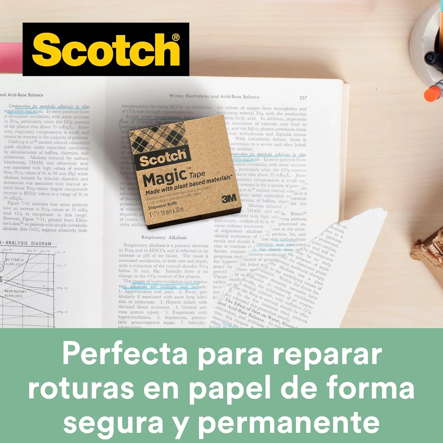 Scotch Magic Pack de 4 dispensadores de cinta de embalaje 19 x 33m
