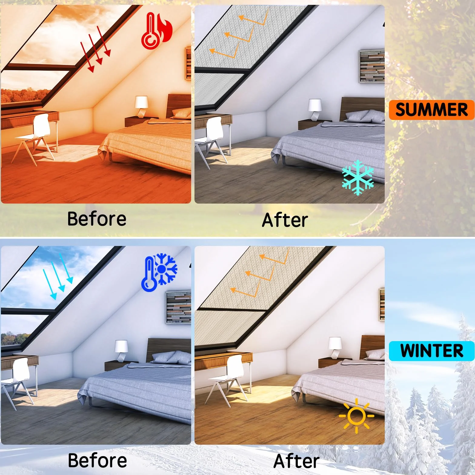Aislante térmico reflexivo rollo aluminio lámina reflectora radiador paneles ventanas pared 3m×60cm