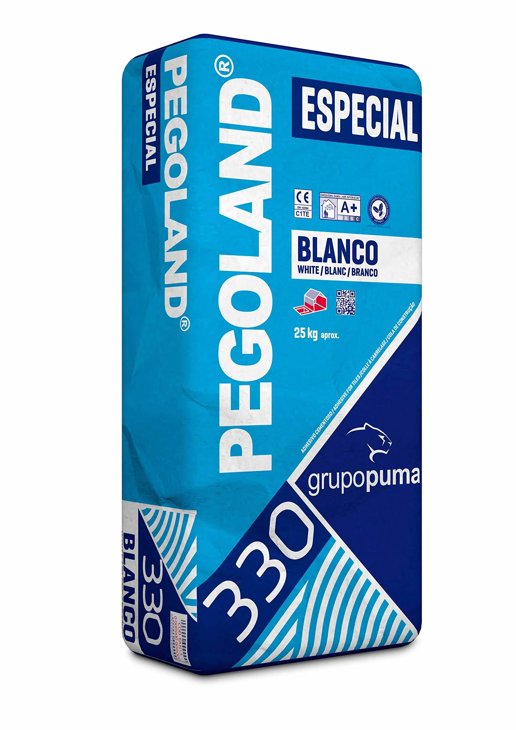 CEMENTO COLA PEGOLAND ESPECIAL C1 BLANCO SACO 25 KG