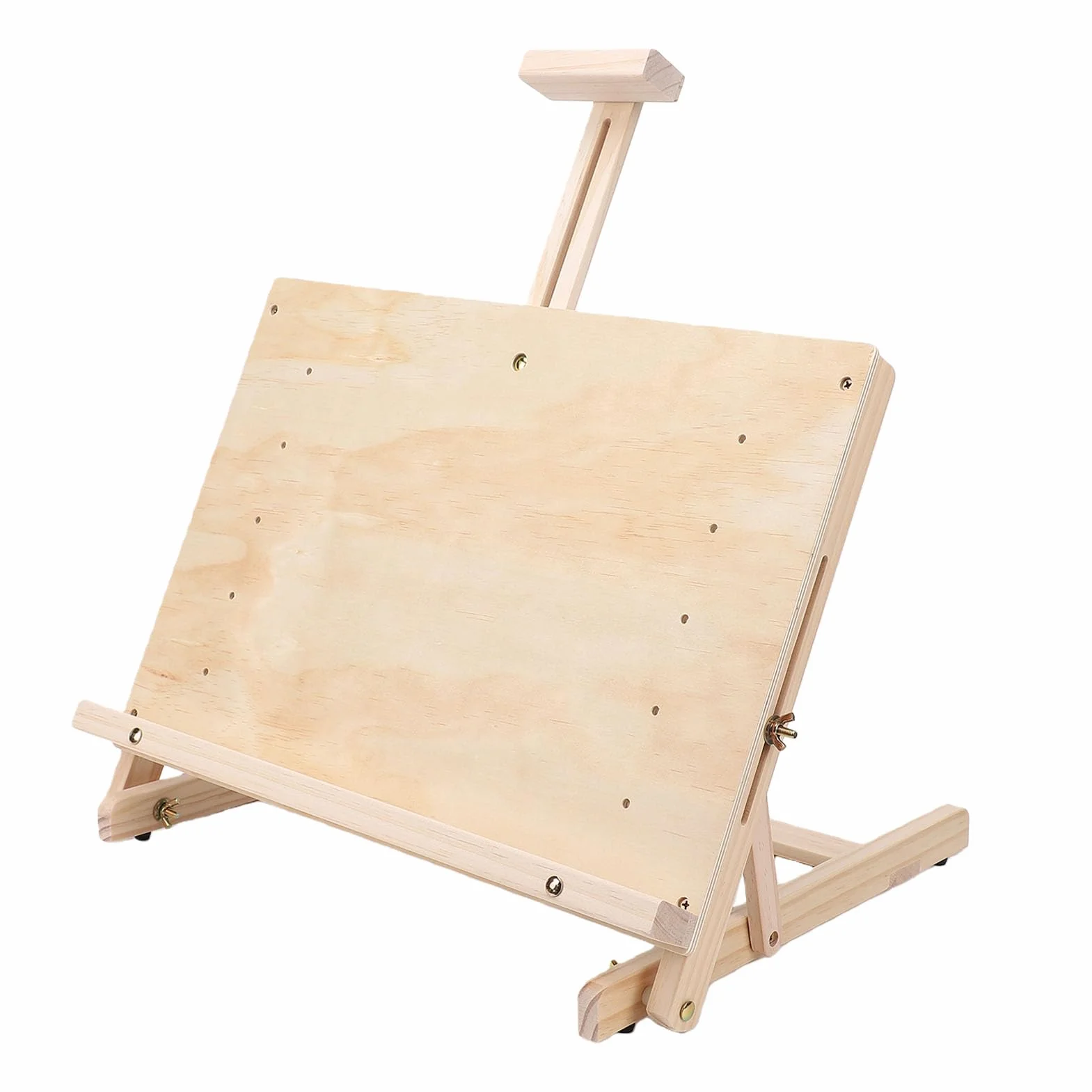 banapoy Caballete de Mesa de Madera para Arte, Caballete de Tablero de Dibujo de Madera de Haya, Ajustes Ajustables, Tablero de Dibujo y de Artista, Mesa de Escritorio para Pintar y Exhibir Obras de