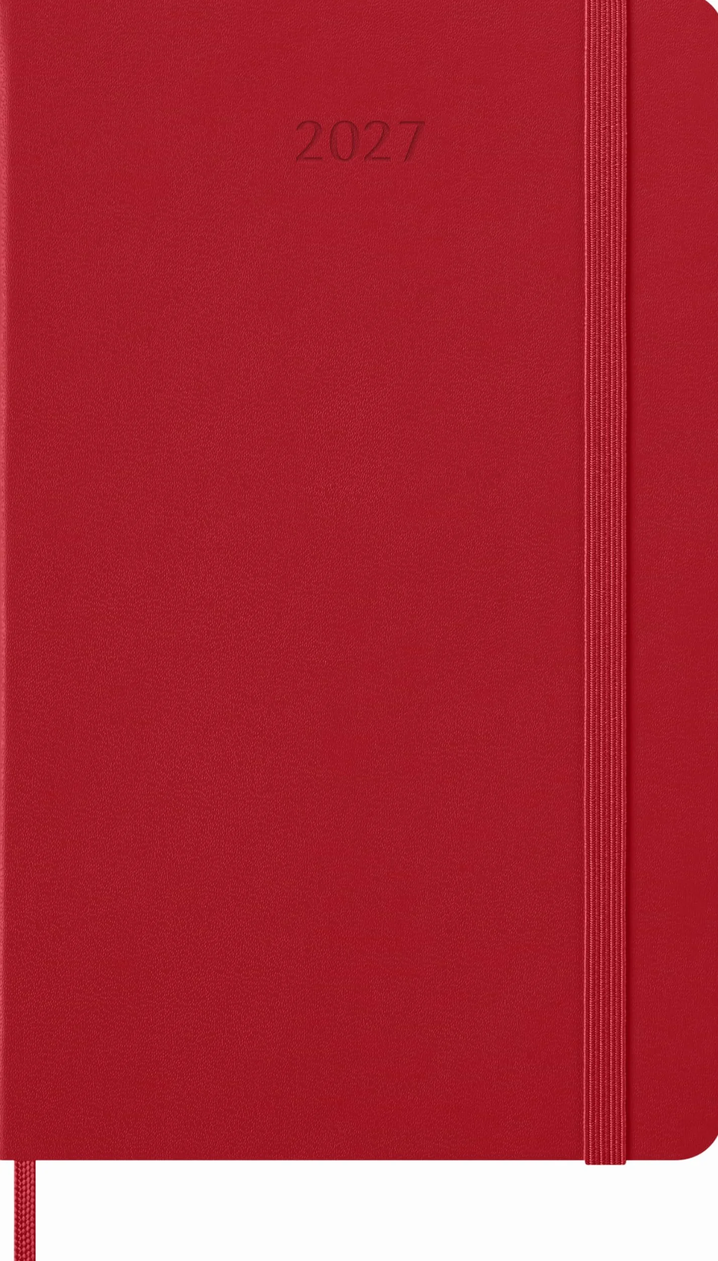 Moleskine Agenda Semanal 2027, Tapa Dura, 12 Meses, Formato L 13x21 cm, Rojo Escarlata