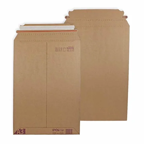 Sobres de cartón rígido 321x455mm Mod. A3 Cierre tira auto-adhesiva Peel & Seal