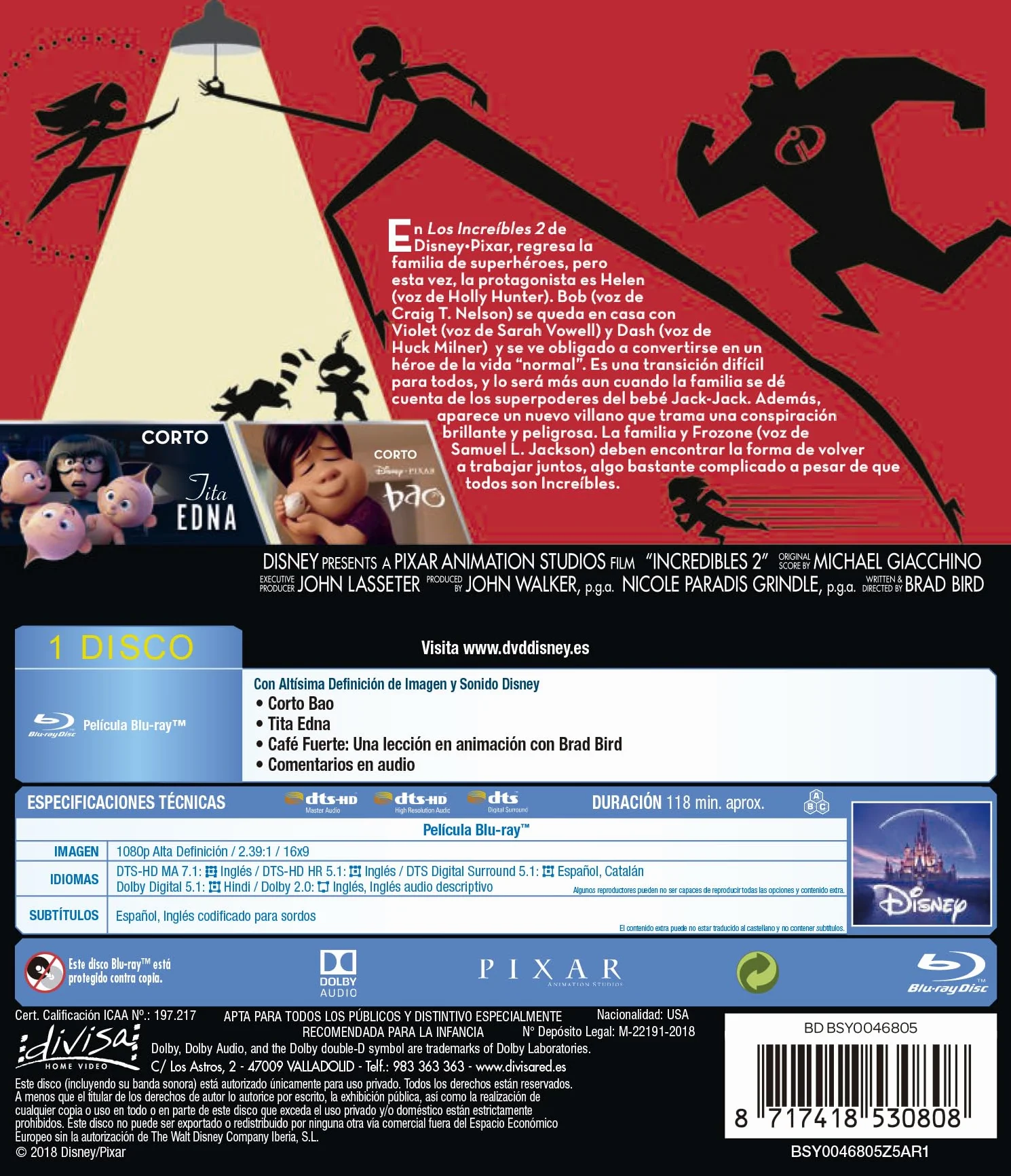 Pixar Los Increibles 2 [Blu-ray]