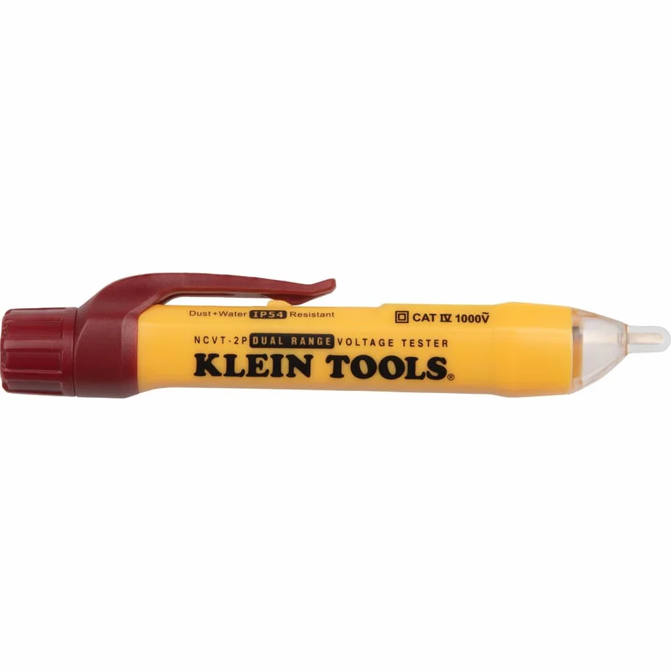 Klein Tools NCVT2P | Dual Range Comprobador De Tension Sin Contacto | 12 A 1000 V AC | Deteccion Sin Contacto | Compacto Y Resistente