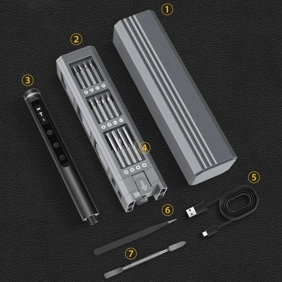 Juego de destornilladores magnéticos 45 en 1 con 42 puntas para reparación electrónica, compatible con teléfonos móviles, drones, cámaras, Game Conso