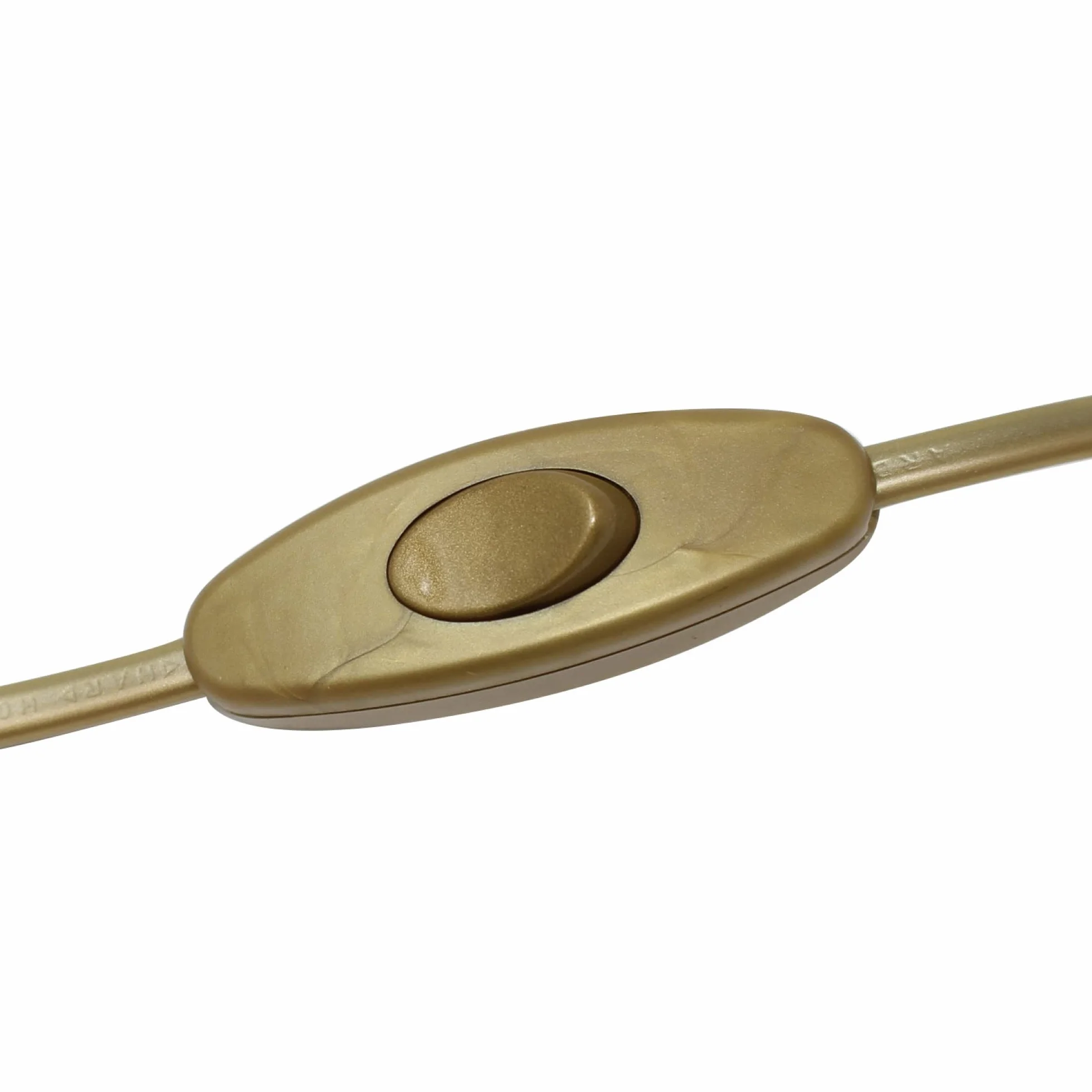 Enchufe con Cable 1.5m Interruptor en Cabezal Libre 50cm Oro 2 Pack