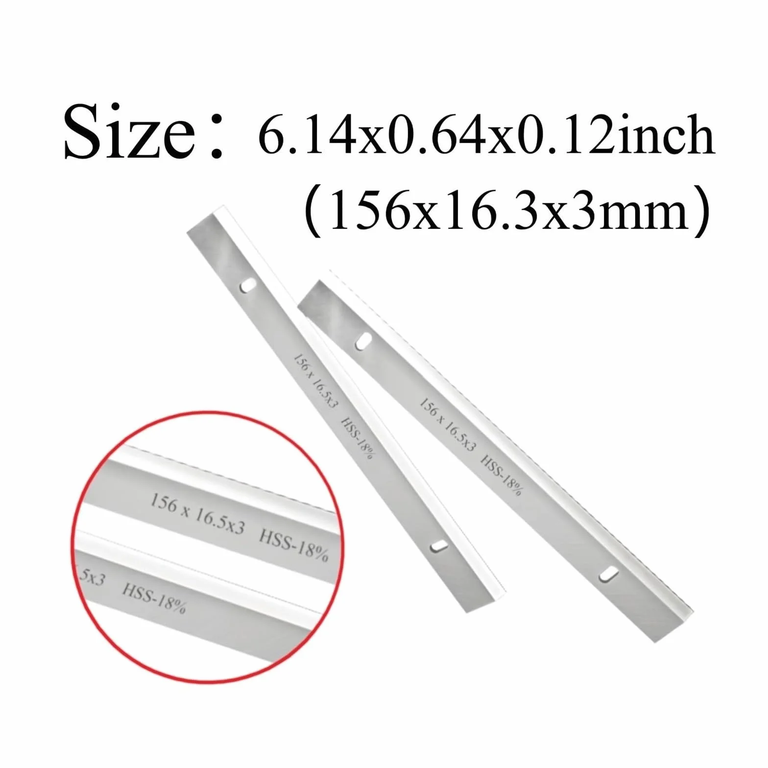 Cuchillas cepilladoras 4 piezas HSS 156x16,3x3 mm de espesor, cuchilla cepilladora de madera for trabajar la madera, herramienta de un solo filo con hoja afilada, for máquina