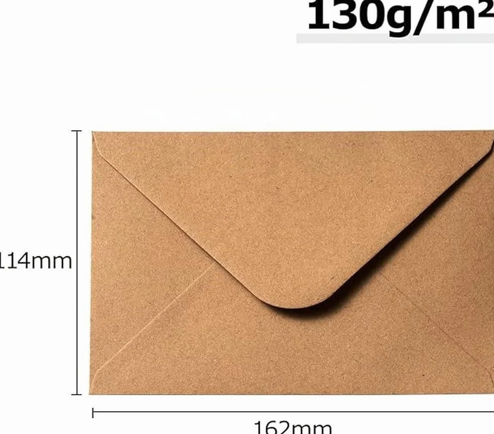 Noa Home Deco Sobres Papel Kraft Antiguo C6 162x114 mm 100 Piezas NHD06