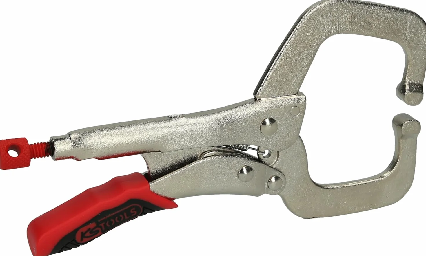 KS Tools 115.2008 Pinza de presión para soldadura con palanca de liberación rápida, 165 mm