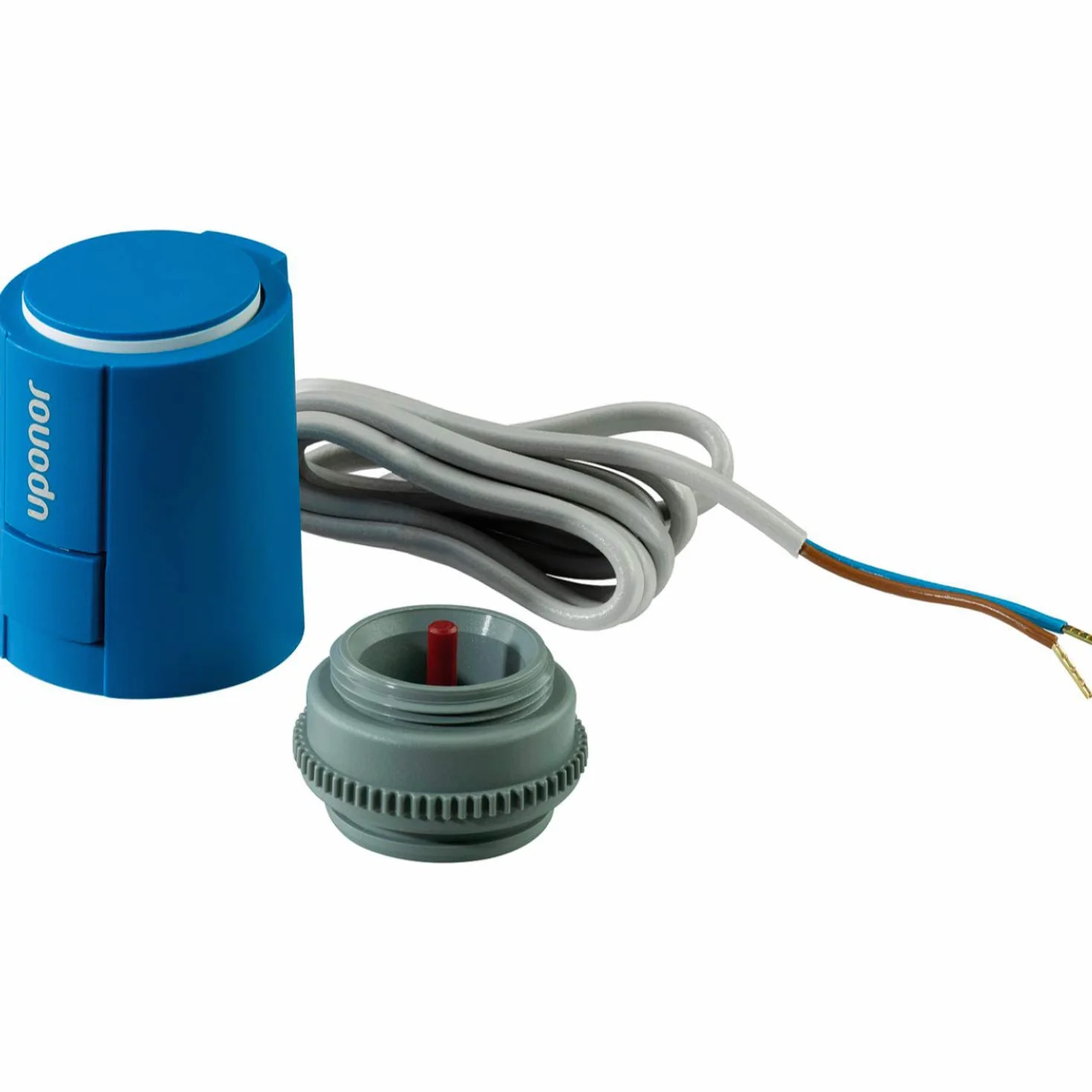 Uponor Actuador Vario Plus PRO 24V 1W NC VA02 MT 30X1,5, colector modular fabricado en poliamida, reforzada con fibra de vidrio, color azul (referencia 1090262), Estándar