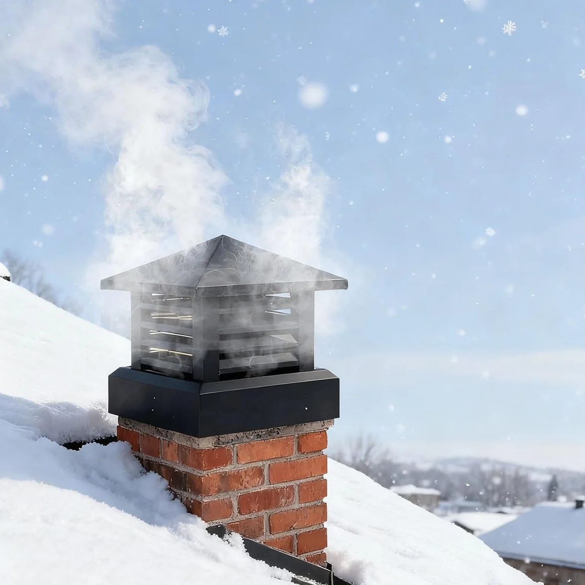 Villa Sombrero De Chimenea De Aleación, Tapa De Chimenea Para Techo Cuadrado, Cubierta De Chimeneas Para Techo Exterior, Aumenta La Eficiencia(400 * 400mm/15.7 * 15.7in)