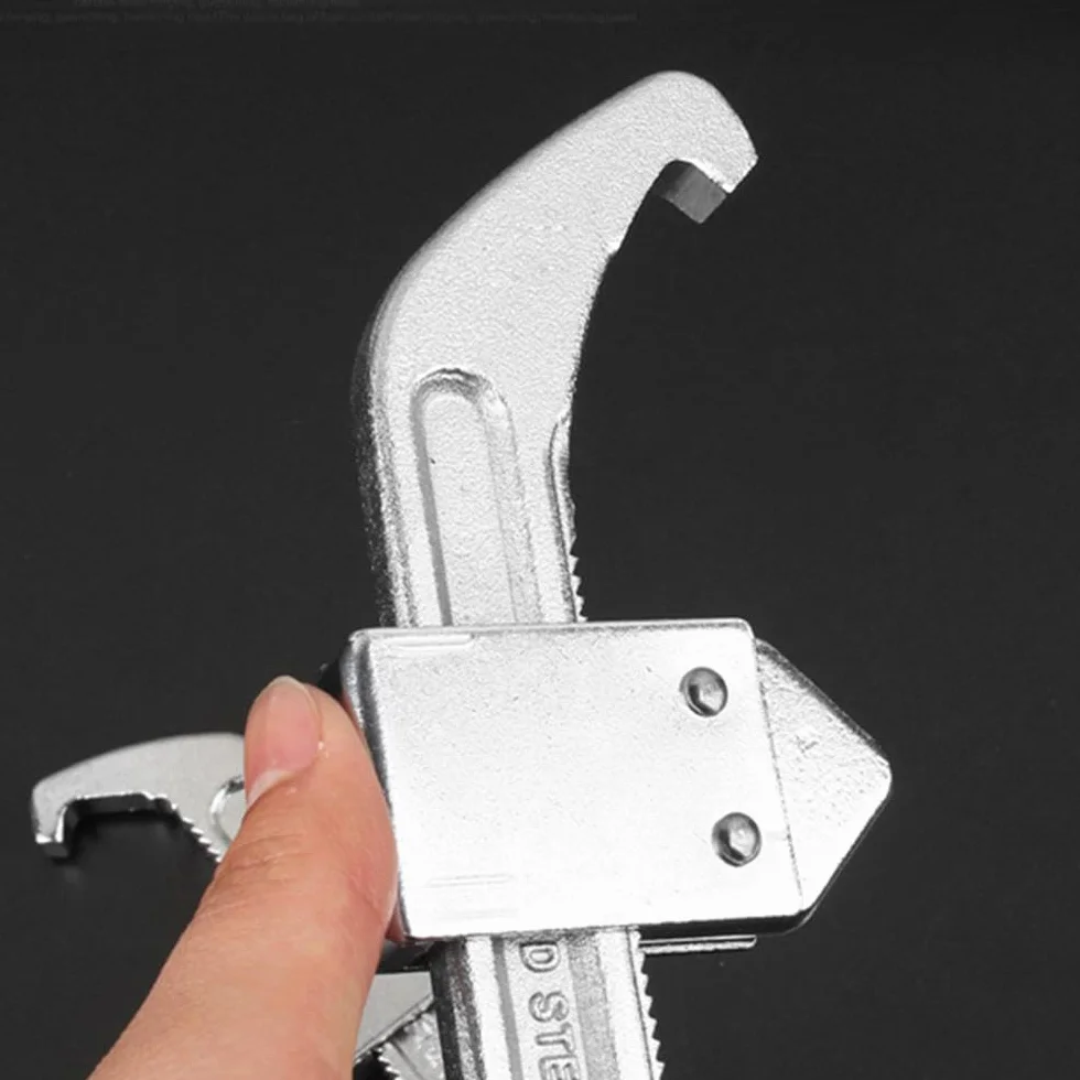Llave de gancho ajustable, llave de cabeza cuadrada, llave multifuncional en forma de C, llaves de gancho de acero al cromo vanadio, herramienta de mano para girar tuerca o perno (35-105 mm)