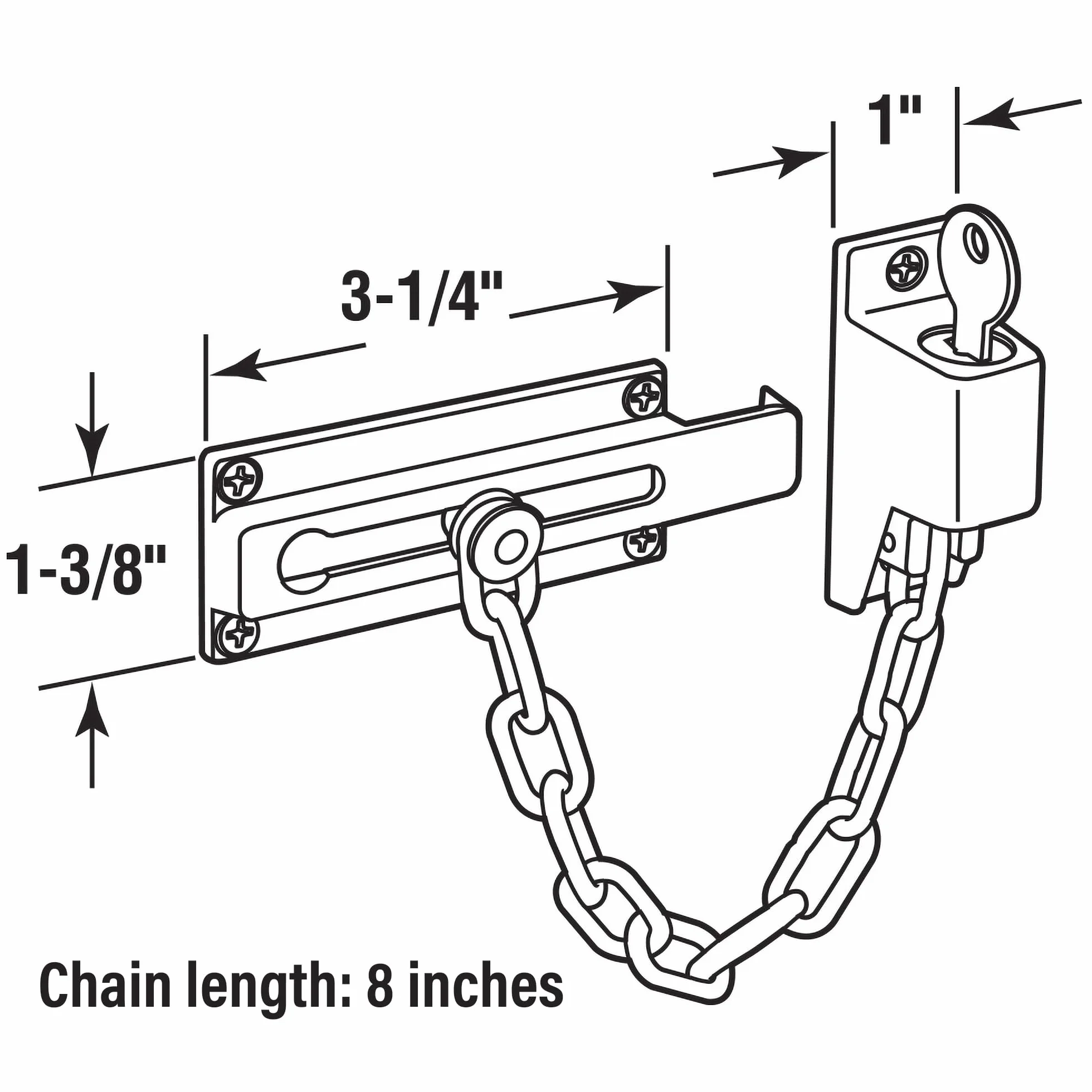Prime-Line Productos U 9914 - Protector de puerta con cadena, acabado de latón antiguo por Prime-Line Products