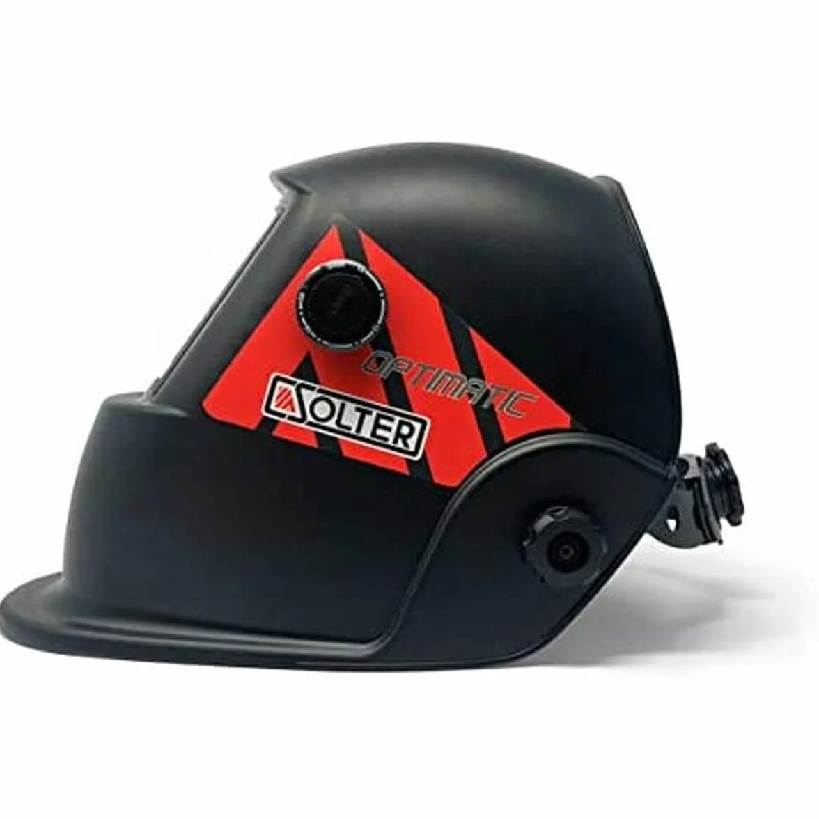 Pantalla de Soldadura Solter OPTIMATIC 100, Auto Oscurecimiento DIN 9-13, Filtro True Color 1/1/1/2, Careta Ajustable con Arnés Ergonómico, Compatible MMA, MIG, mag y TIG, Máscara Ligera y Resistente