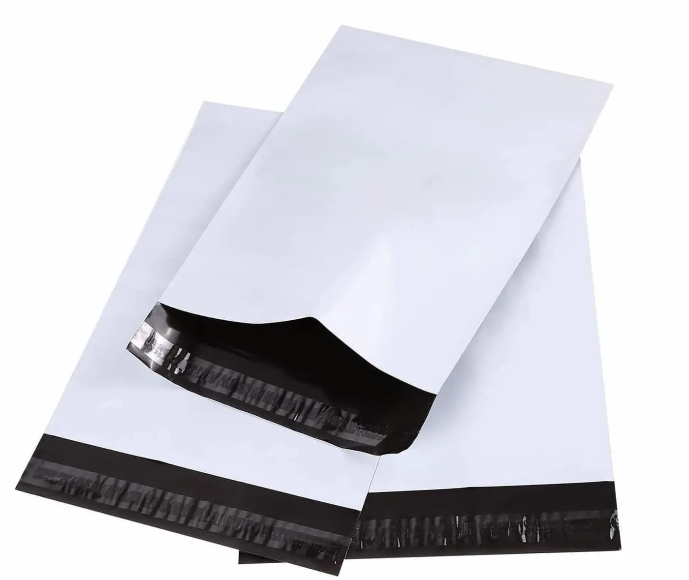 Bolsas para Envíos Autoadhesivos 32x40+5cm 100 Unidades Blancas Impermeables Plástico Reciclado
