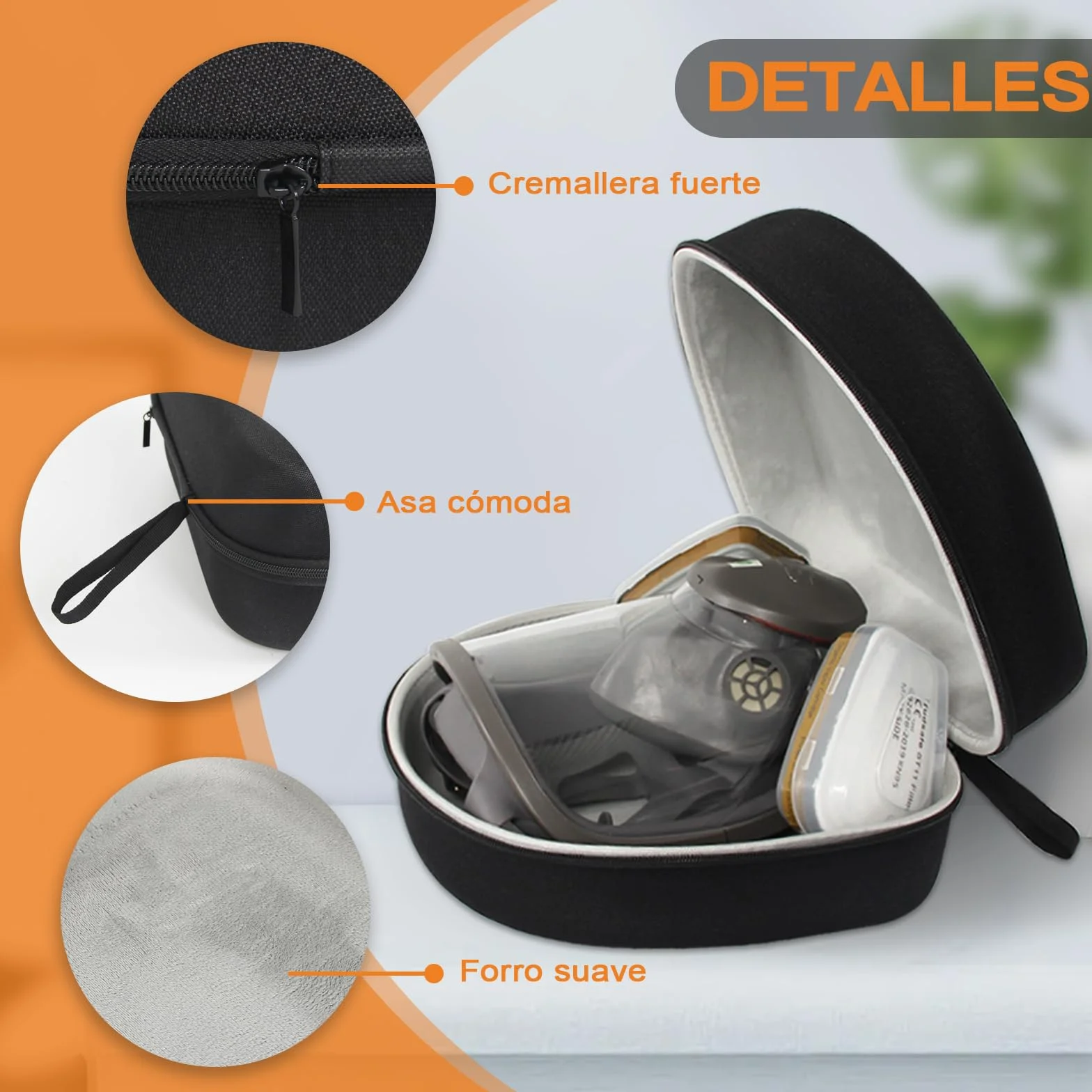 Estuche de viaje rígido para máscara respiratoria facial completa 3M 6700 6800 6900, estuche rígido para máscara respiratoria facial completa serie 6000, bolsa para máscara de gas, bolsa para máscara