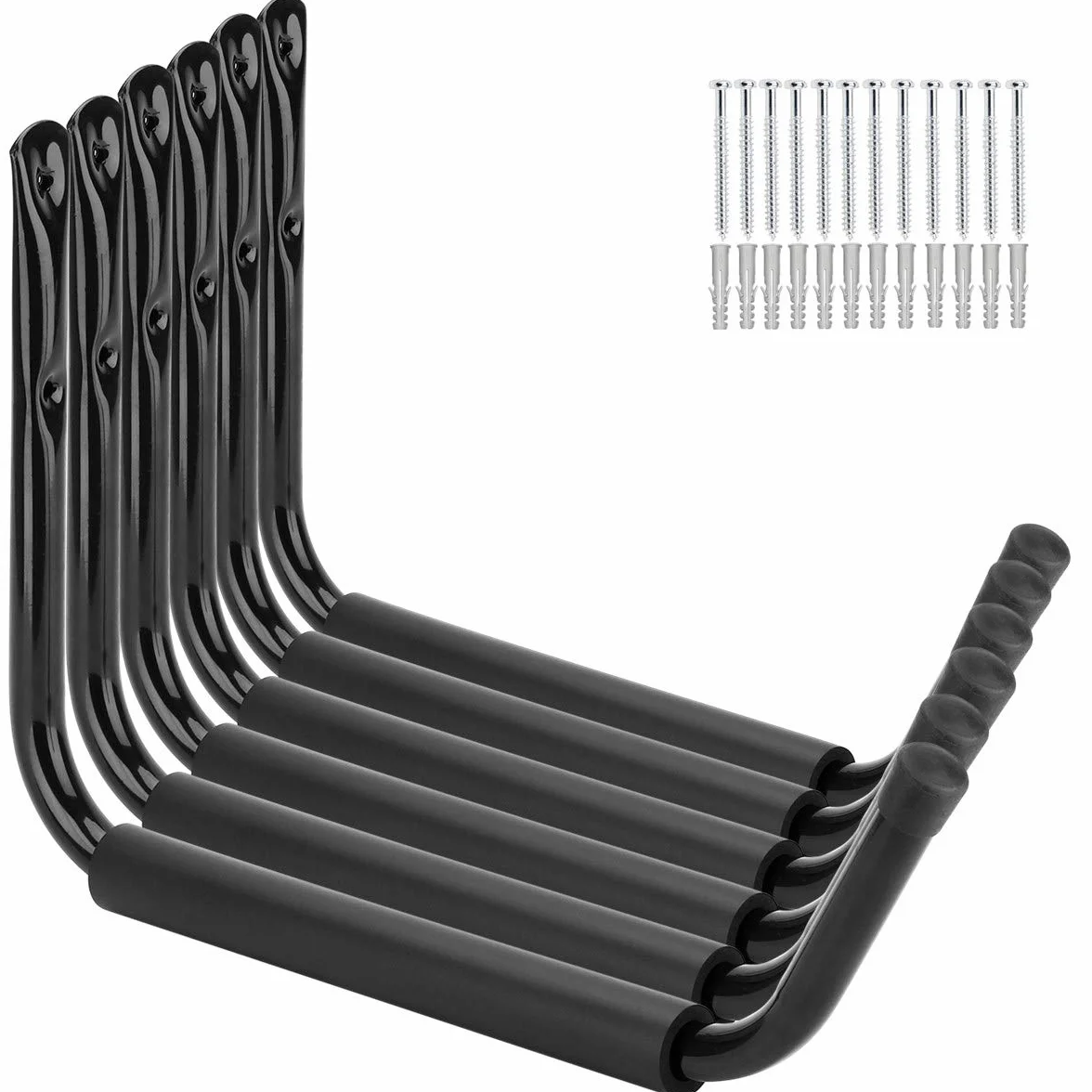 Ganchos de Almacenamiento Pesado Para Garaje, Estante Para Kayak de Brazo Jumbo de 38cm, Paquete de 6 Colgadores de Canoa de Ontaje en Pared