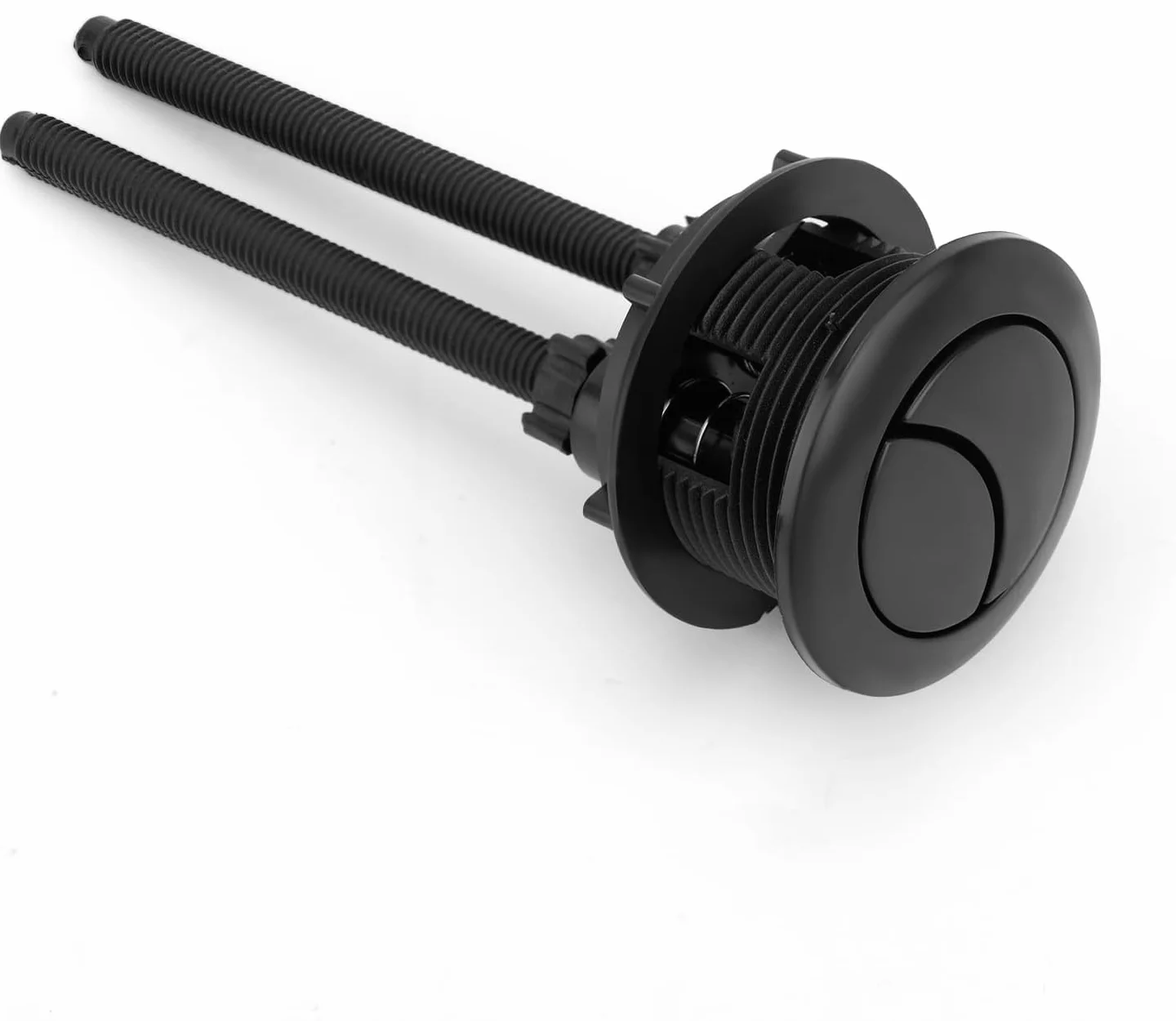 Botón Descarga Inodoro Repuesto 38mm, Pulsador Doble Descarga Ajustable para Abertura 38-45mm Tanque Universal Pieza de Reparación para Baño del Hogar (Negro)