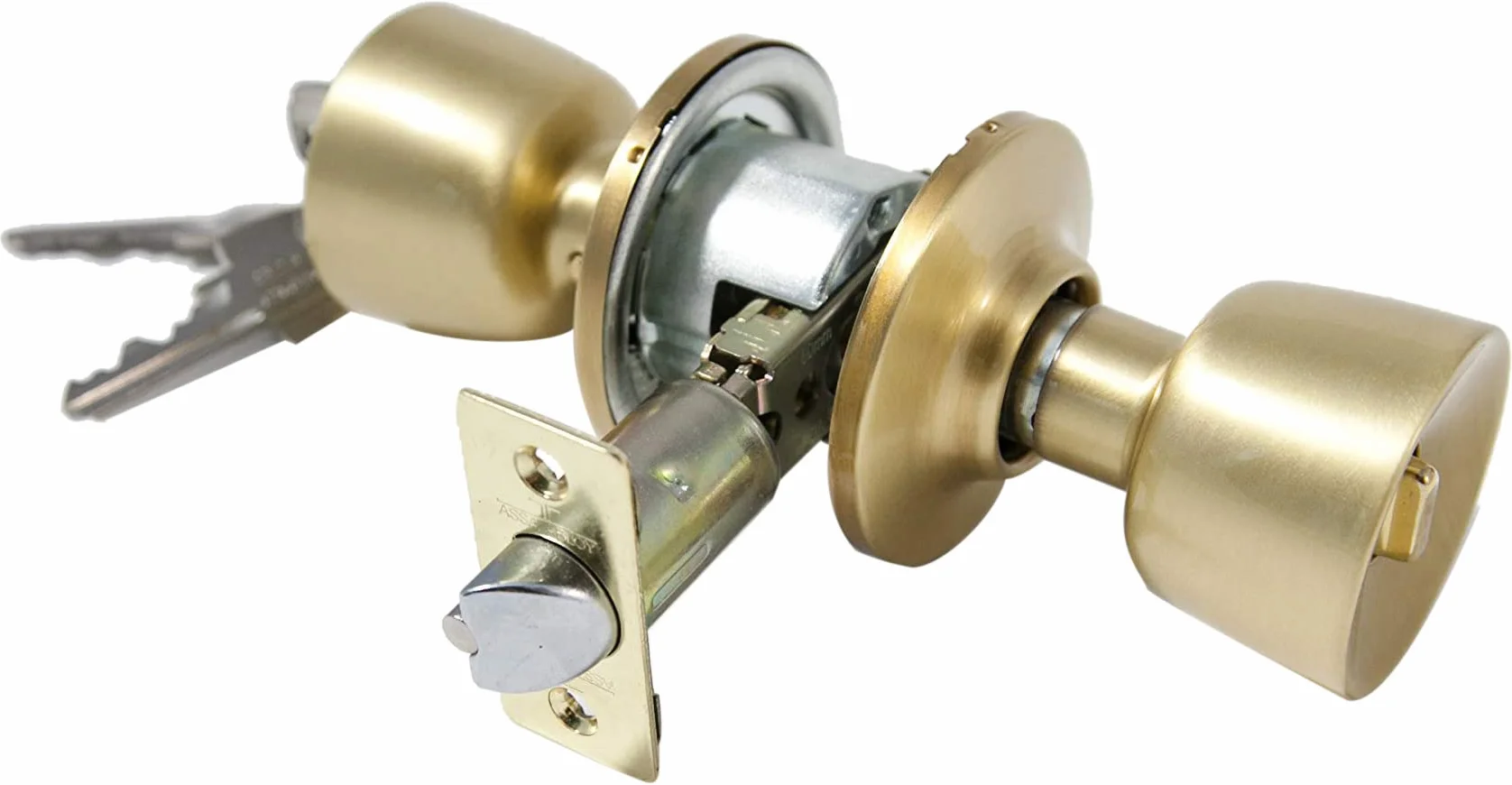 Tesa Assa Abloy 3500U0LM Juego De Pomos TULIPA Para Puertas Latón Mate Función 00 TULIPA