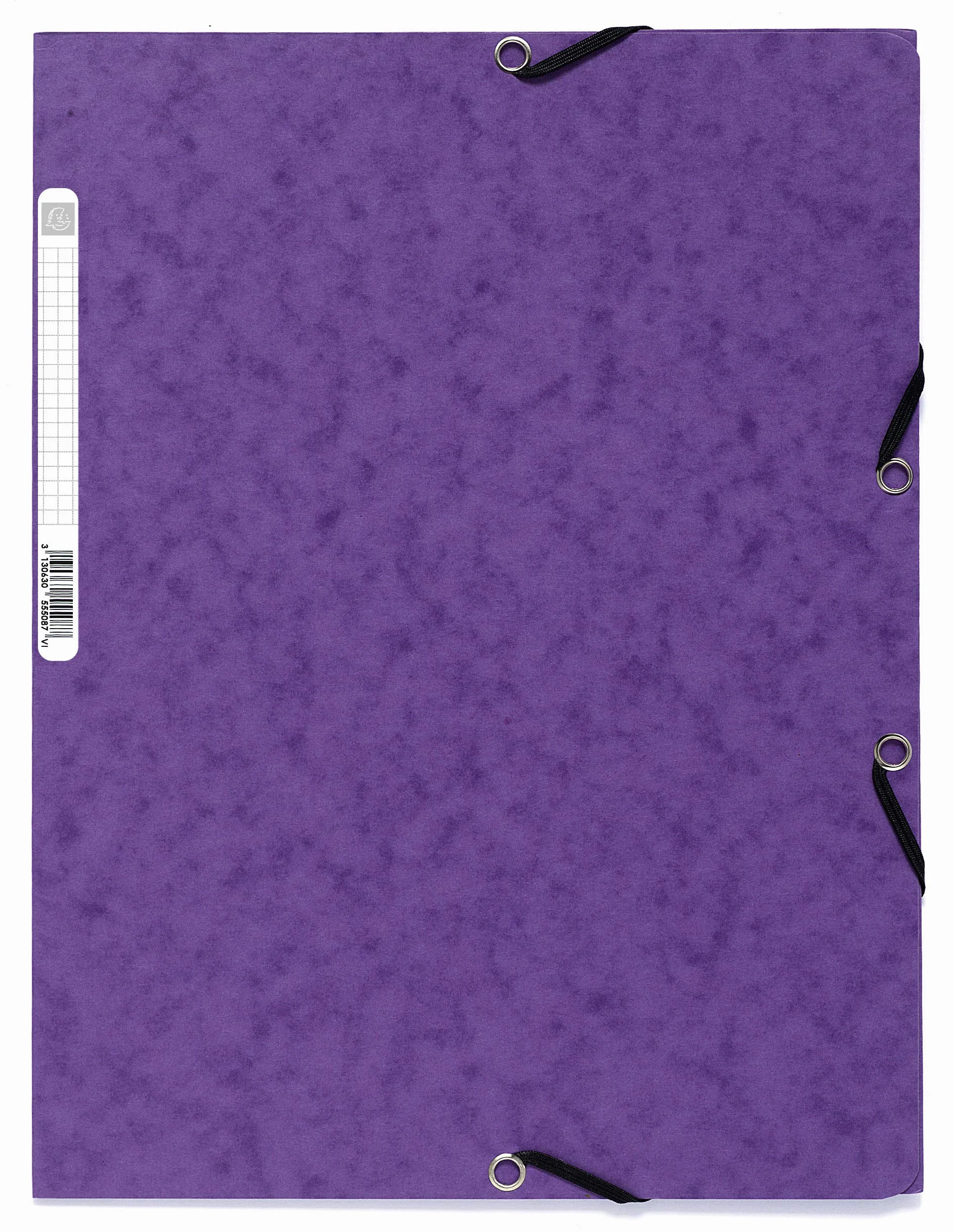 Exacompta Lote 11 Carpetas c/gomas 3 solapas 24x32cm Cartulina 400g Colores surtidos