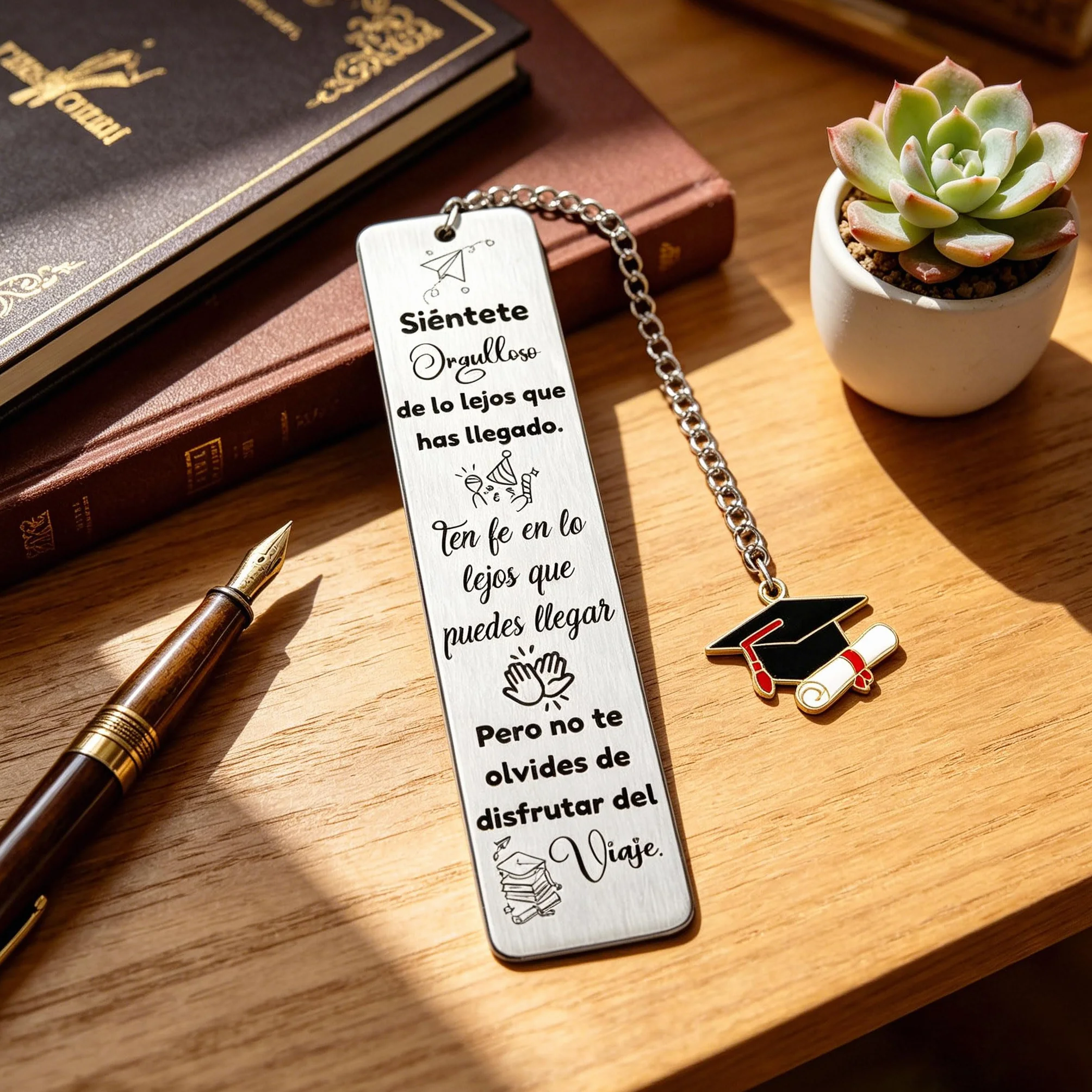 Marcadores De Metal Personalizado Regalo De Cumpleaños Graduación Universidad Lindo Recuerdo Motivacional