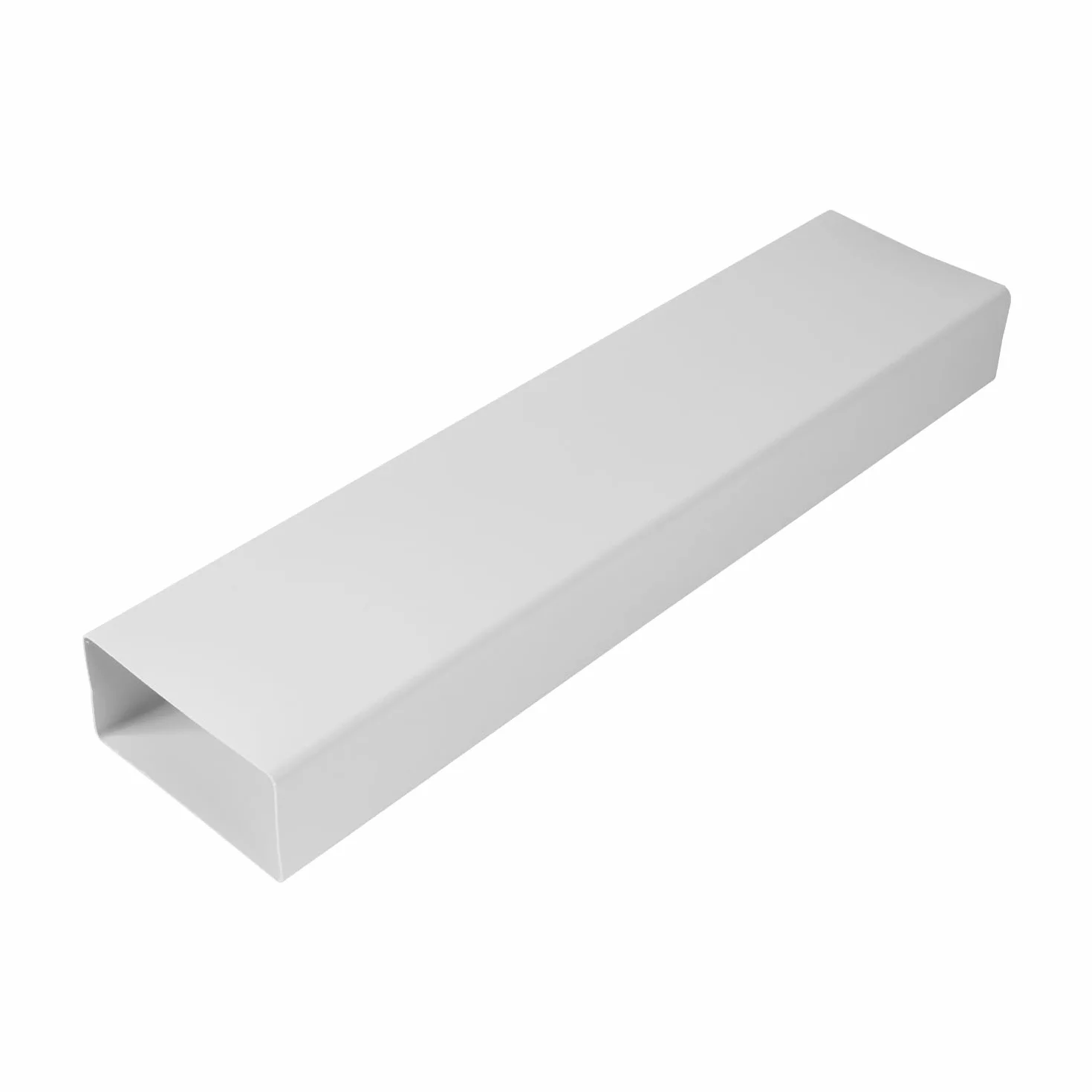 Repa Market Canal plano de 120 x 60 mm, rectangular, de plástico, 1 m de largo, sistema de ventilación, conexión para calefacción, refrigeración, conducto de aire acondicionado, conducto