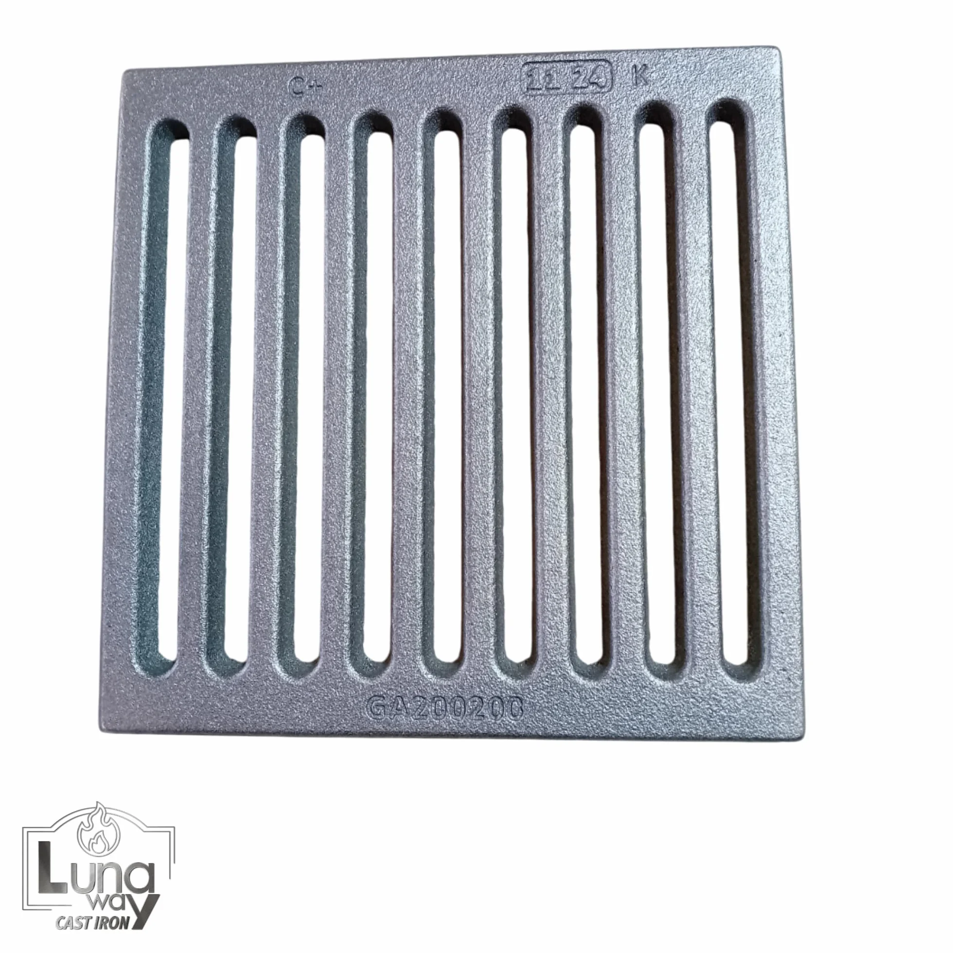 Rejilla para cenizas de hierro fundido | Optimiza el tiro de la chimenea y la estufa | Resistente a altas temperaturas | Fácil limpieza, Hierro fundido, 20 x 20 cm