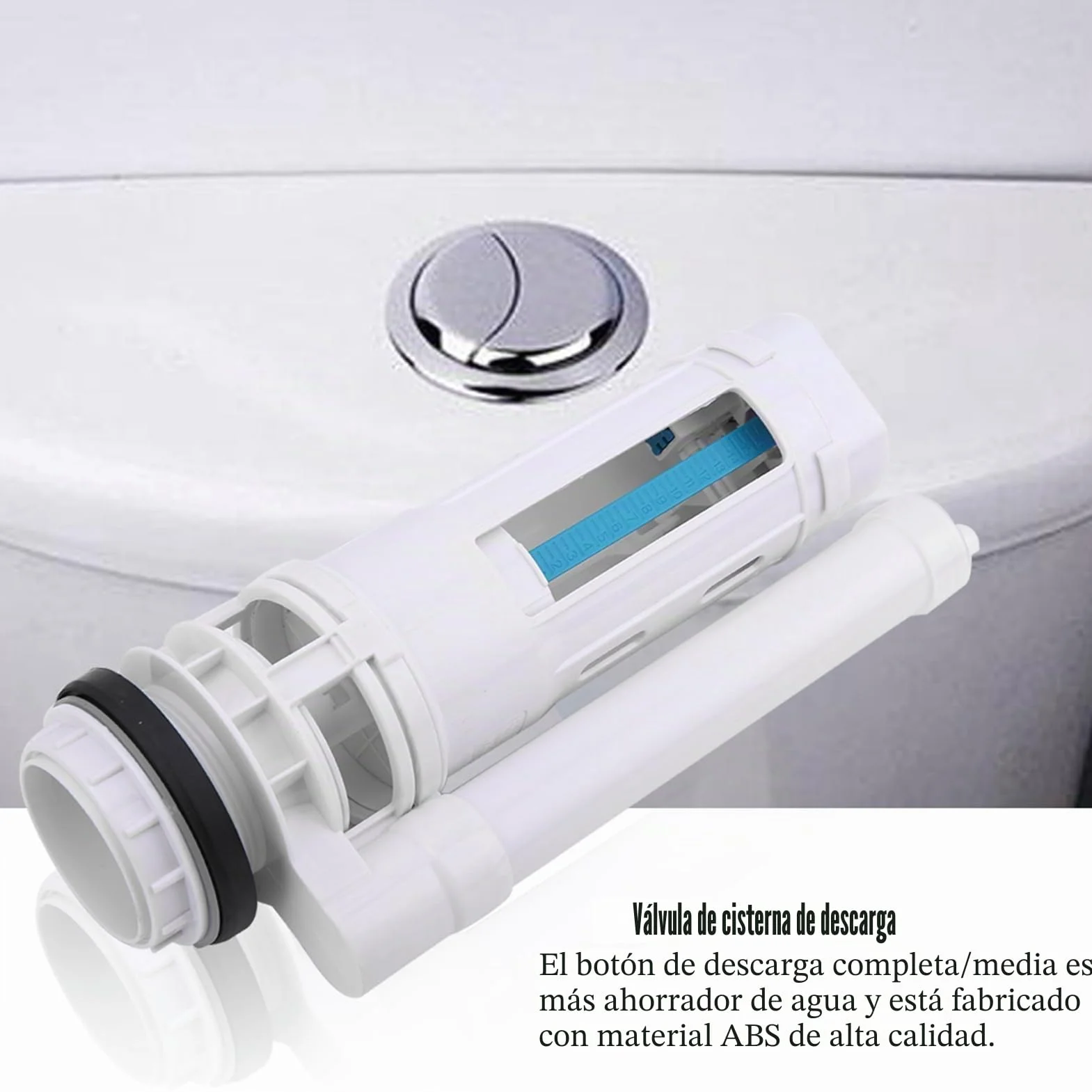 Garosa Válvula de drenaje de inodoro, válvula de cisterna de doble descarga para tanques de inodoro, accesorios de válvula de salida G1/2 (25 cm), tanque de agua