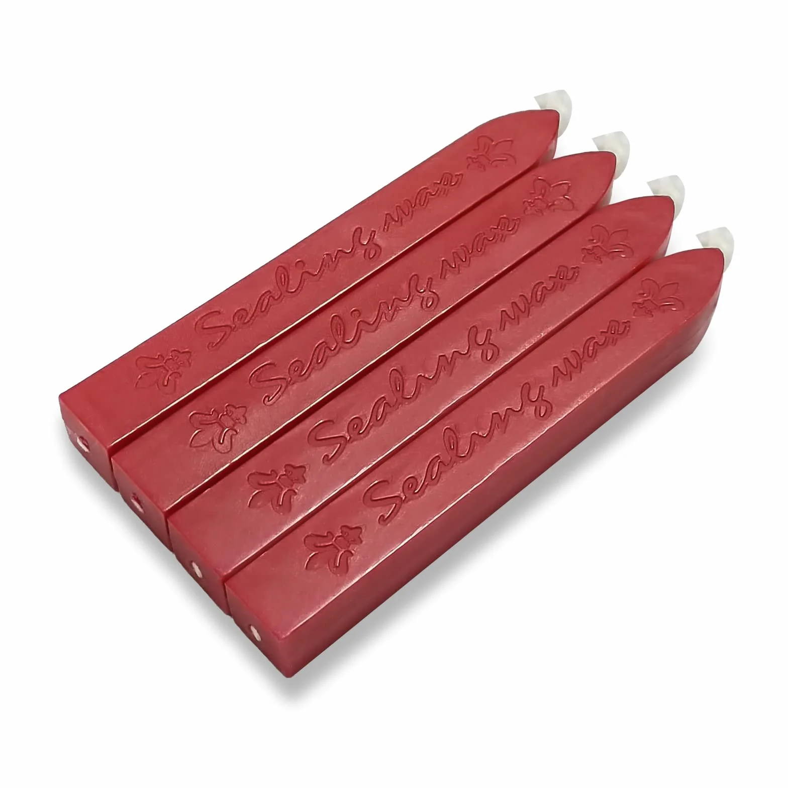 Cera de sellado retro, barras de cera con mechas, sello de cera vintage, paquete (rojo)