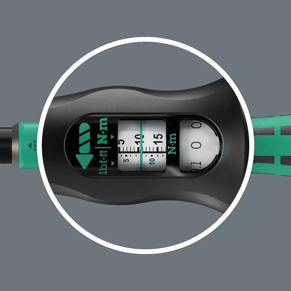 Wera Click-Torque Lock A 6 Llave dinamométrica, ajustable, función Torque Lock, carraca de conmutación, apriete hacia la derecha, 2,5-25 Nm, 1/4" x 2.5-25 Nm