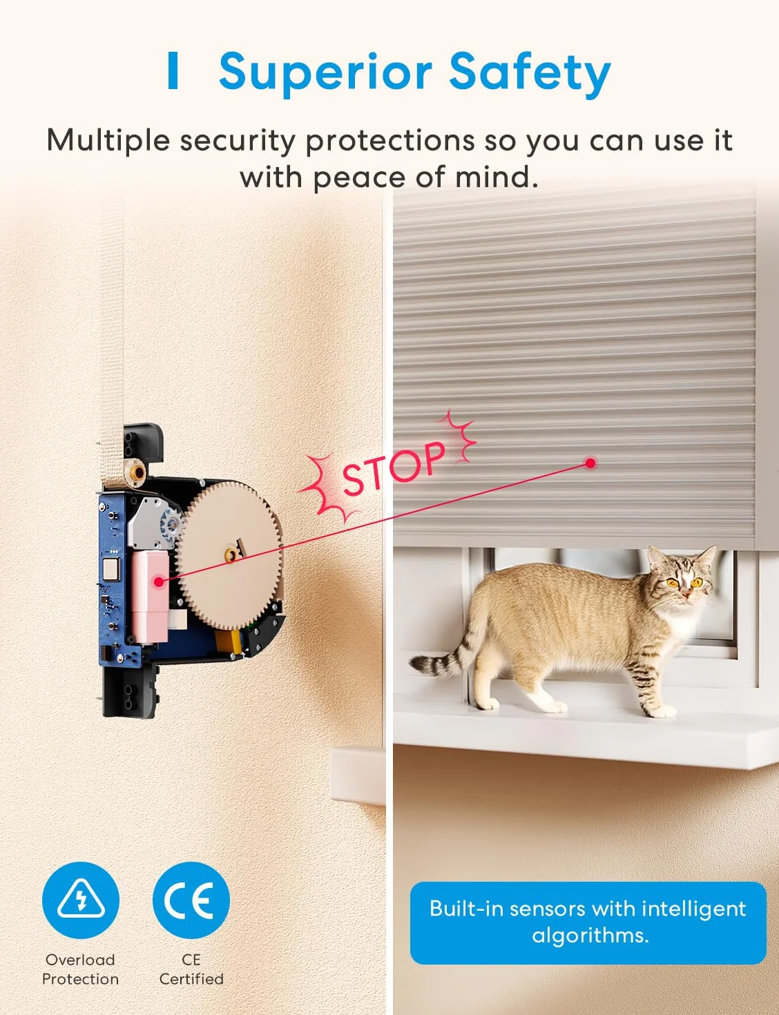 Meross Matter Enrollador Cinta Persiana Eléctrico, Motor Para Cinta de Recogedor Persiana WiFi, Carga Máxima: 45 Kg, Compatible con Apple HomeKit Siri, Alexa y Google Assistant