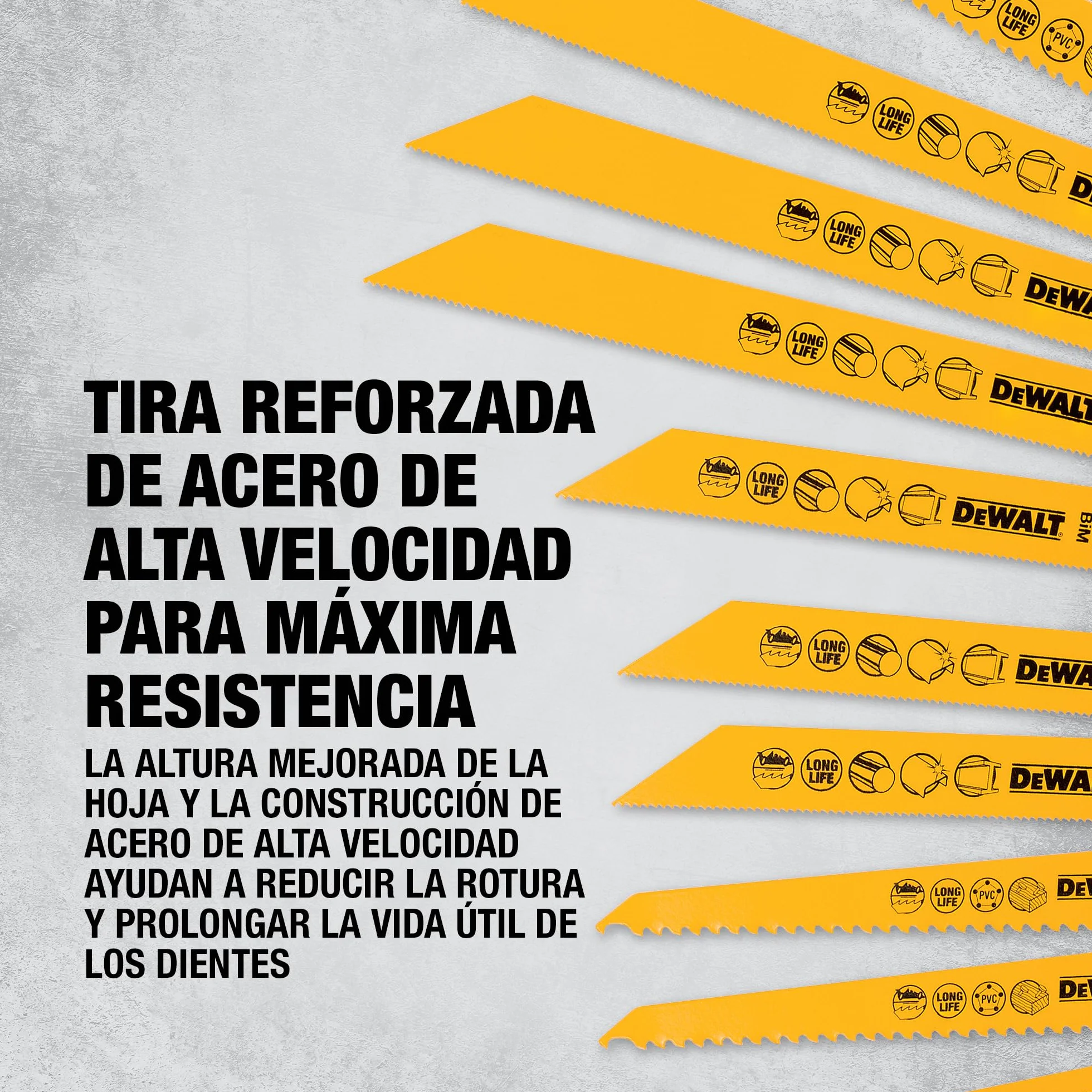 DEWALT Juego de hojas mixtas Bi-Metal para sierra reciproca con estuche para almacenamiento (12 piezas), DT2445-QZ