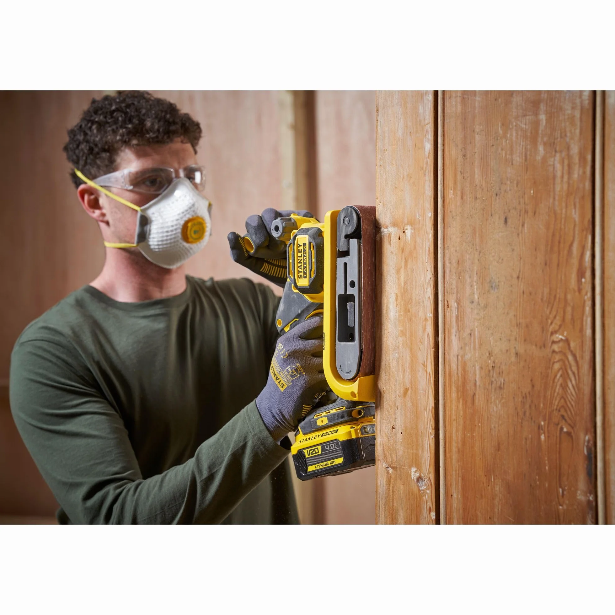 Lijadora de Banda + 1 abrasiva – Batería de Litio (saños) – Stanley FATMAX V20 – SFMCW223B-XJ – 18 V
