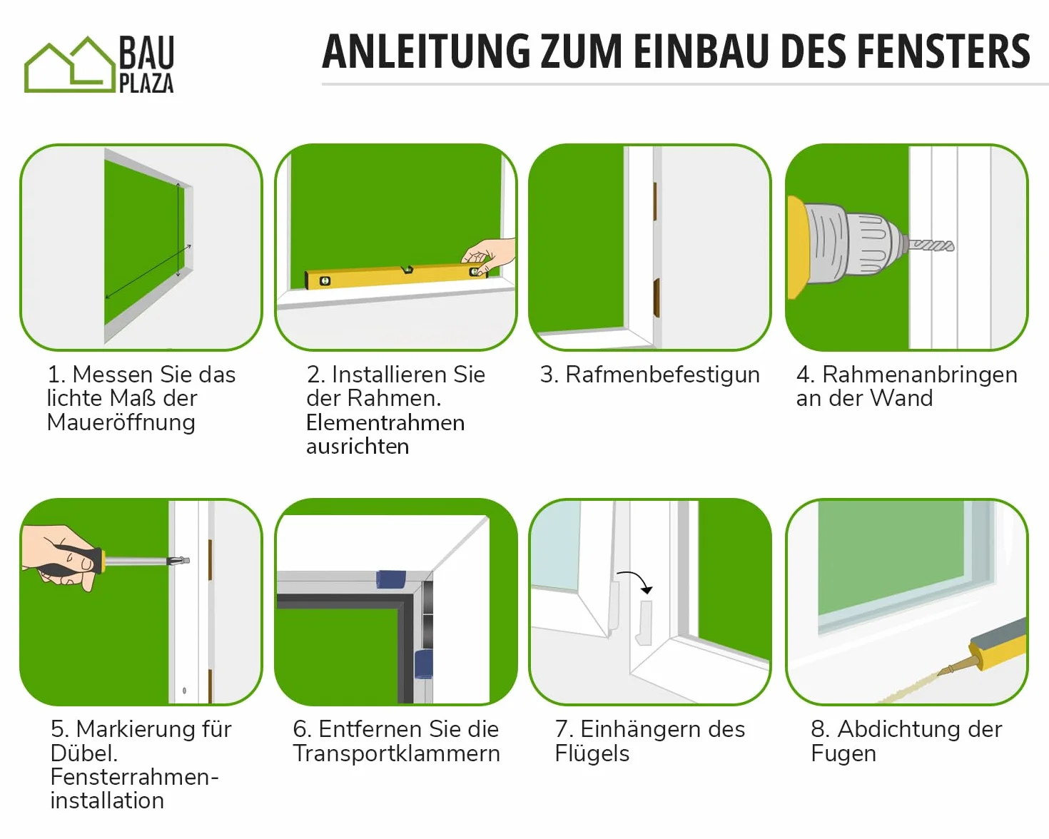 BauPLaza Ventana PVC (reforzado) Ancho x Alto 750 x 450 mm - Blanca - Vidrio Transparente - Triple acristalamiento 4/10/4/10/4 (triple cristal) - 75 x 45 cm Izquierda Oscilobatiente