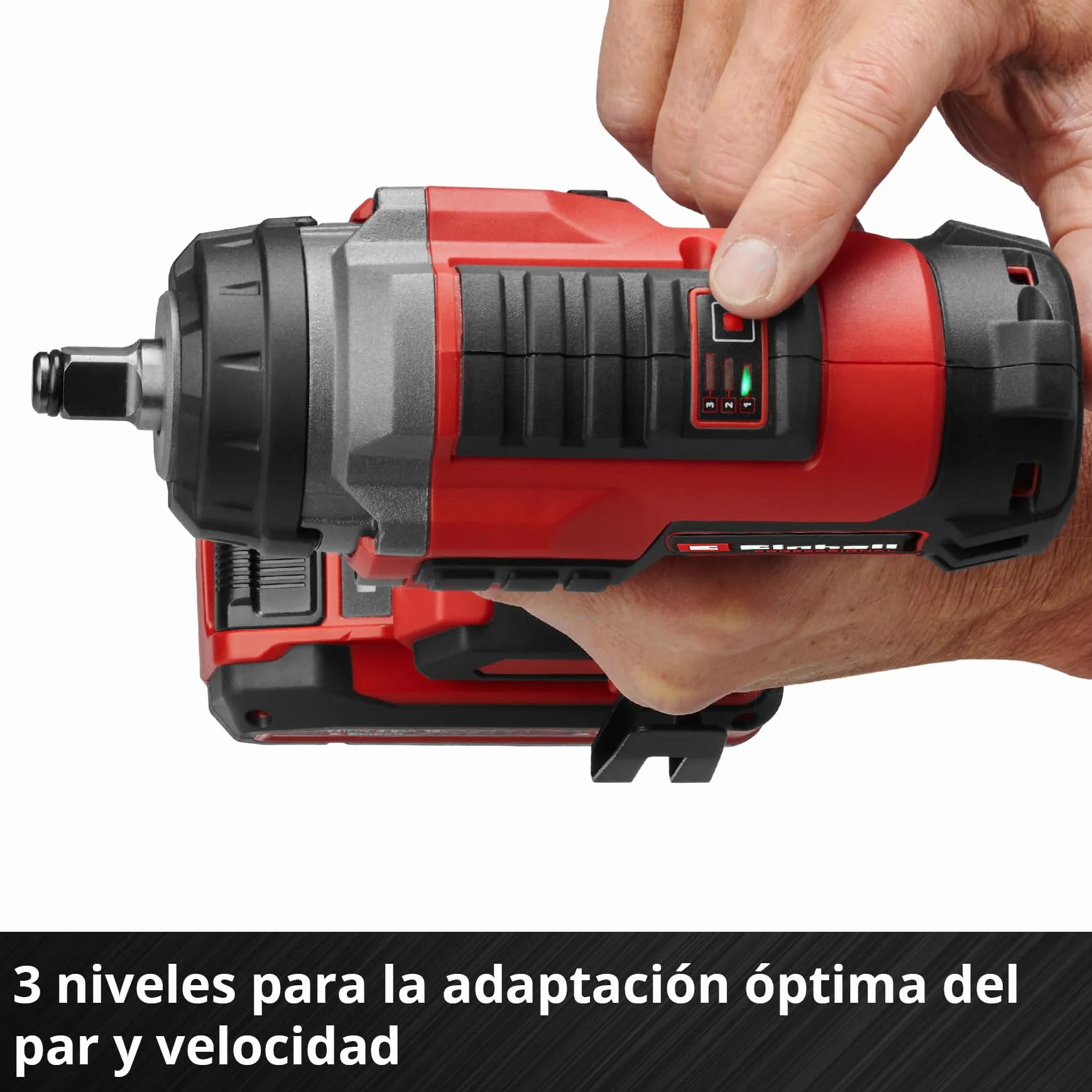 Einhell Professional Atornillador de impacto con batería IMPAXXO 18/450 Power X-Change (18 V, 450 Nm, 3 niveles de potencia, sin escobillas, recepción de 1/2", incl. set de tuercas, sin batería)