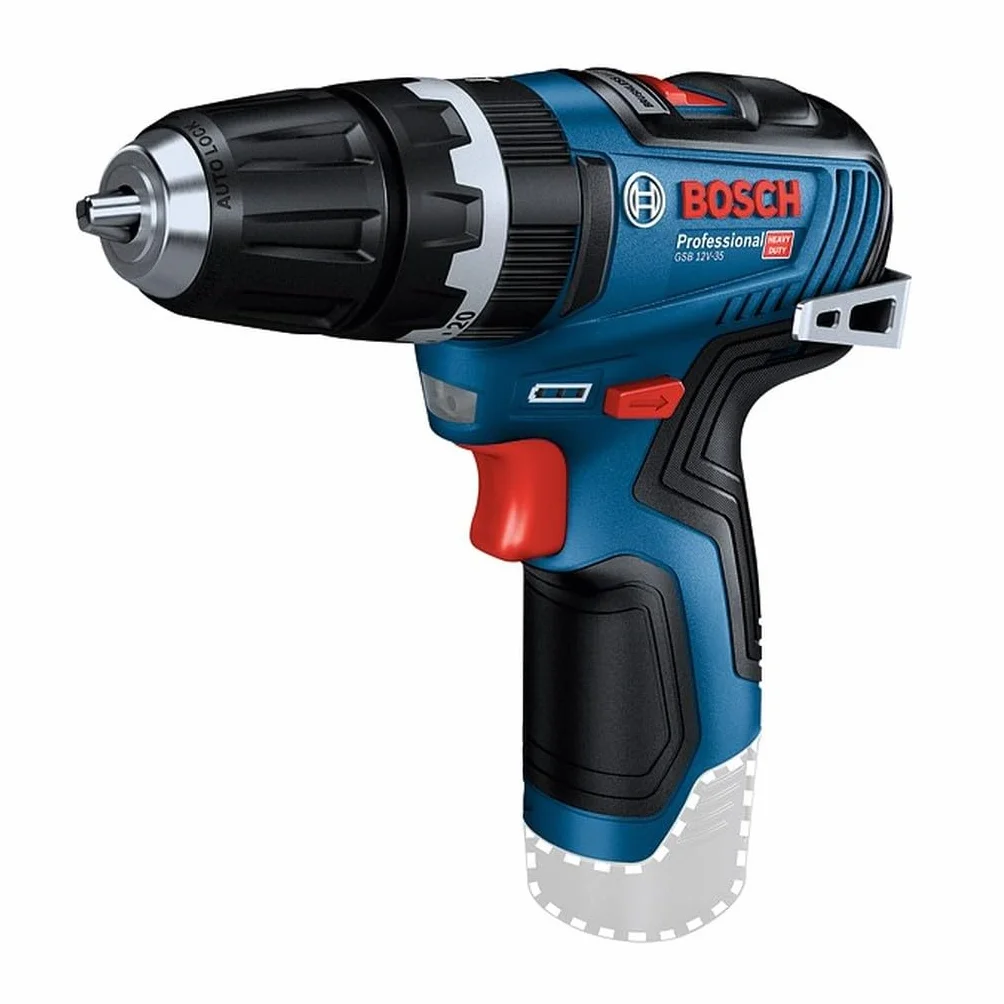 Bosch Professional 12V System taladro con percusión a batería GSB 12V-35 (par de apriete duro/blando 20/35 Nm, sin batería/cargador)