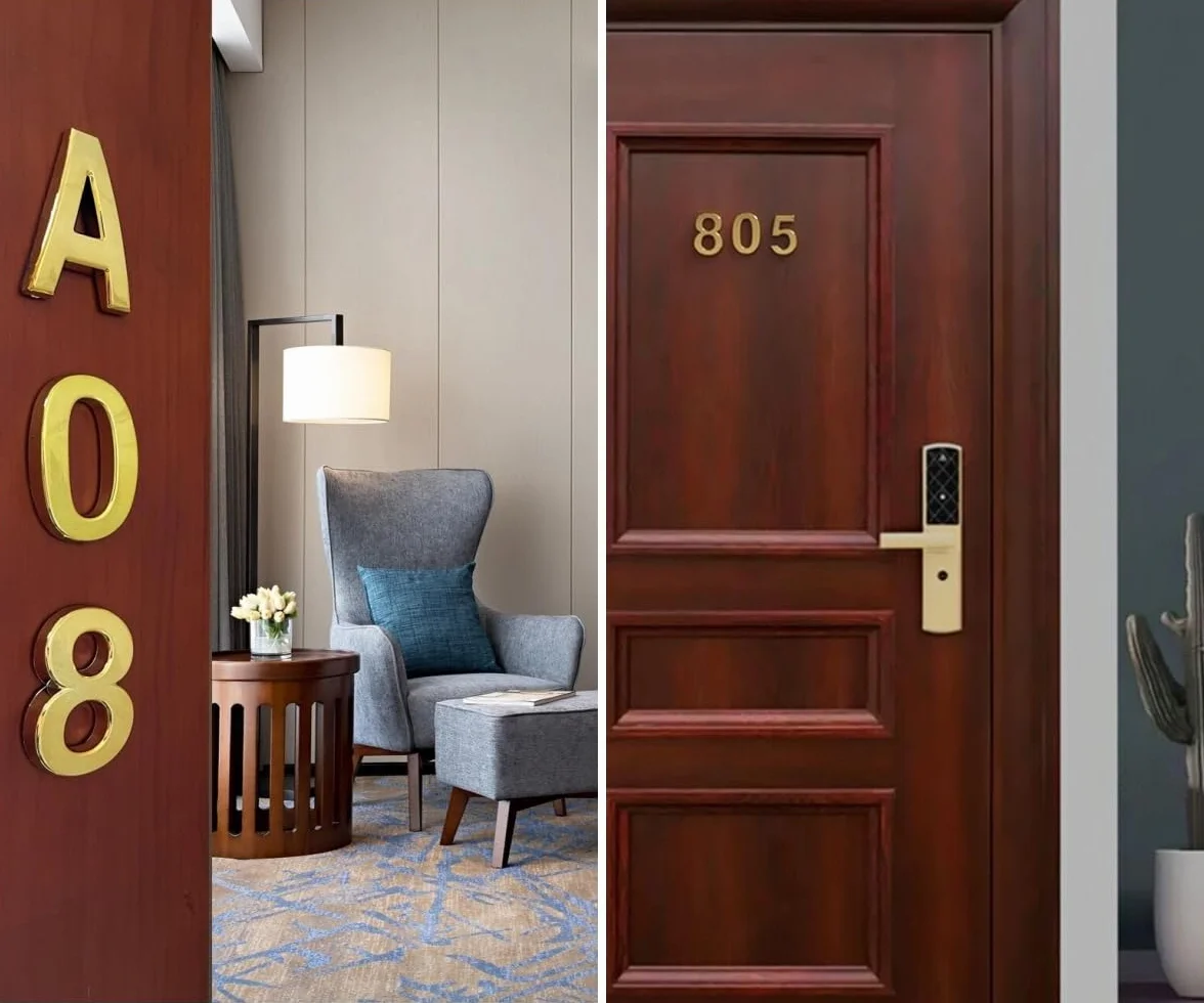 Números de casa de 5 cm, color plateado, autoadhesivos, para puerta de jardín, buzón, señalización de visibilidad, letra I