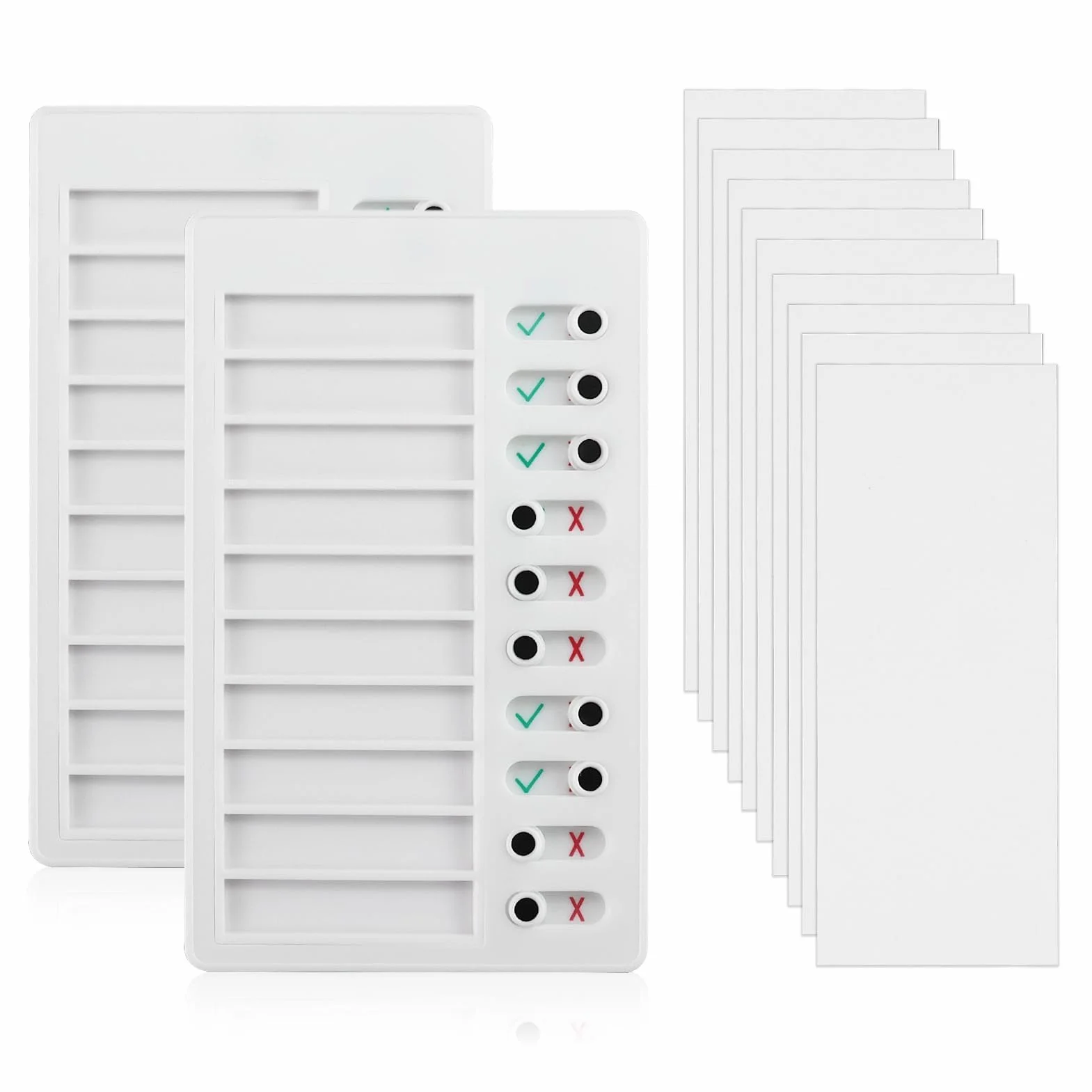 Juego de 2 pizarras de plástico extraíbles reutilizables para planificación de tareas diarias para la lista de comprobación de mensajes de Elder My Chores