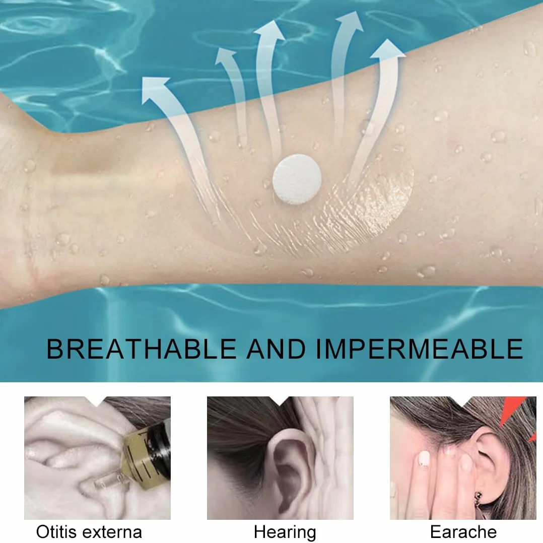 Protector de Orejas Impermeables Ultrafinas Transparentes 80 Piezas Desechables Plástico
