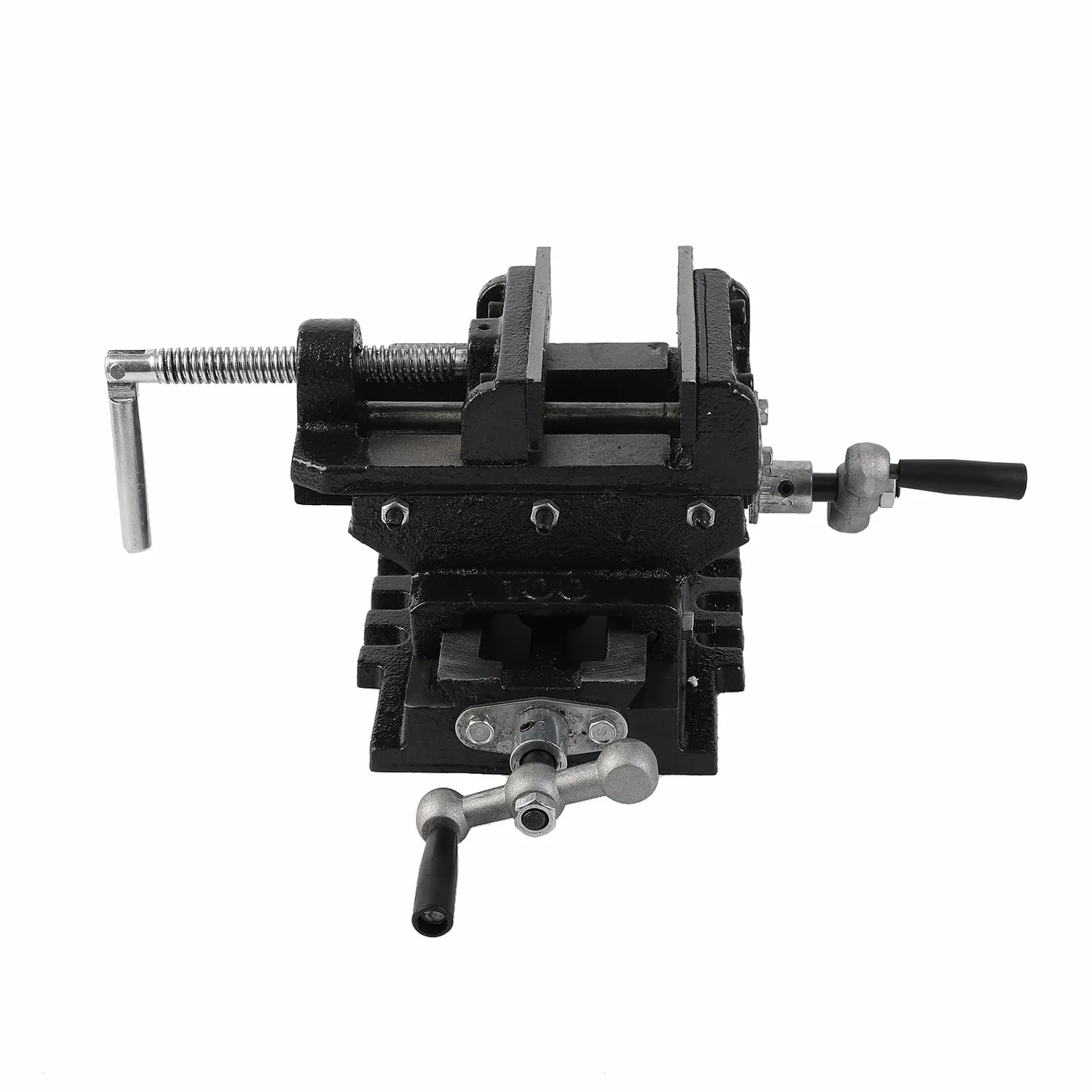 KATSU Tornillo de Banco Cruzado 3" 75mm, Resistente Tornillo de Prensa de Taladro de Banco de Mesa de Deslizante Cruzado Mecánico de 2 Ejes para Fresadora Taller