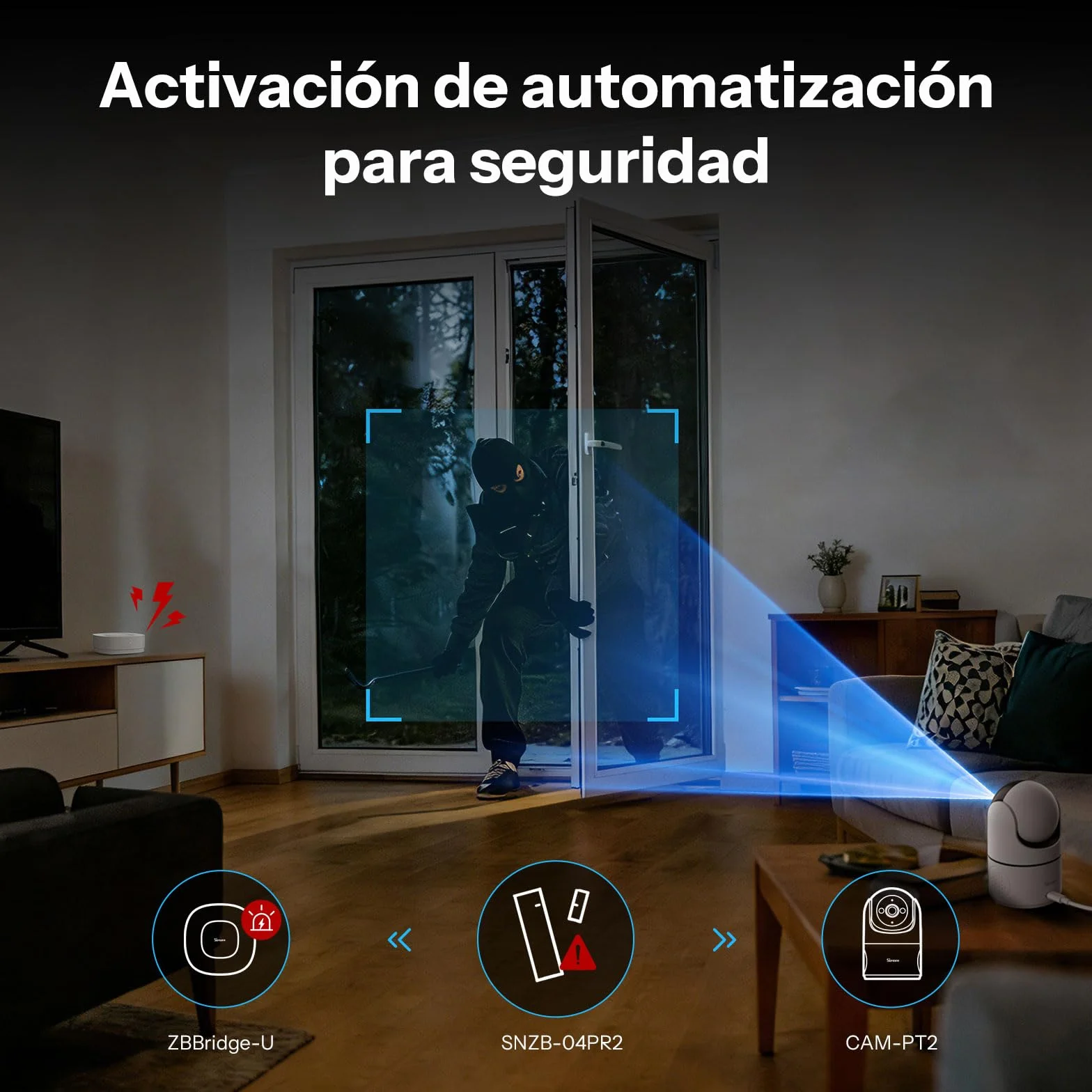 SONOFF SenseGuard DW Gen2 SNZB-04PR2 Sensor de contacto para puerta y ventana Zigbee, monitorización de apertura/cierre, a prueba de manipulaciones, alerta por teléfono, alarma de seguridad para el