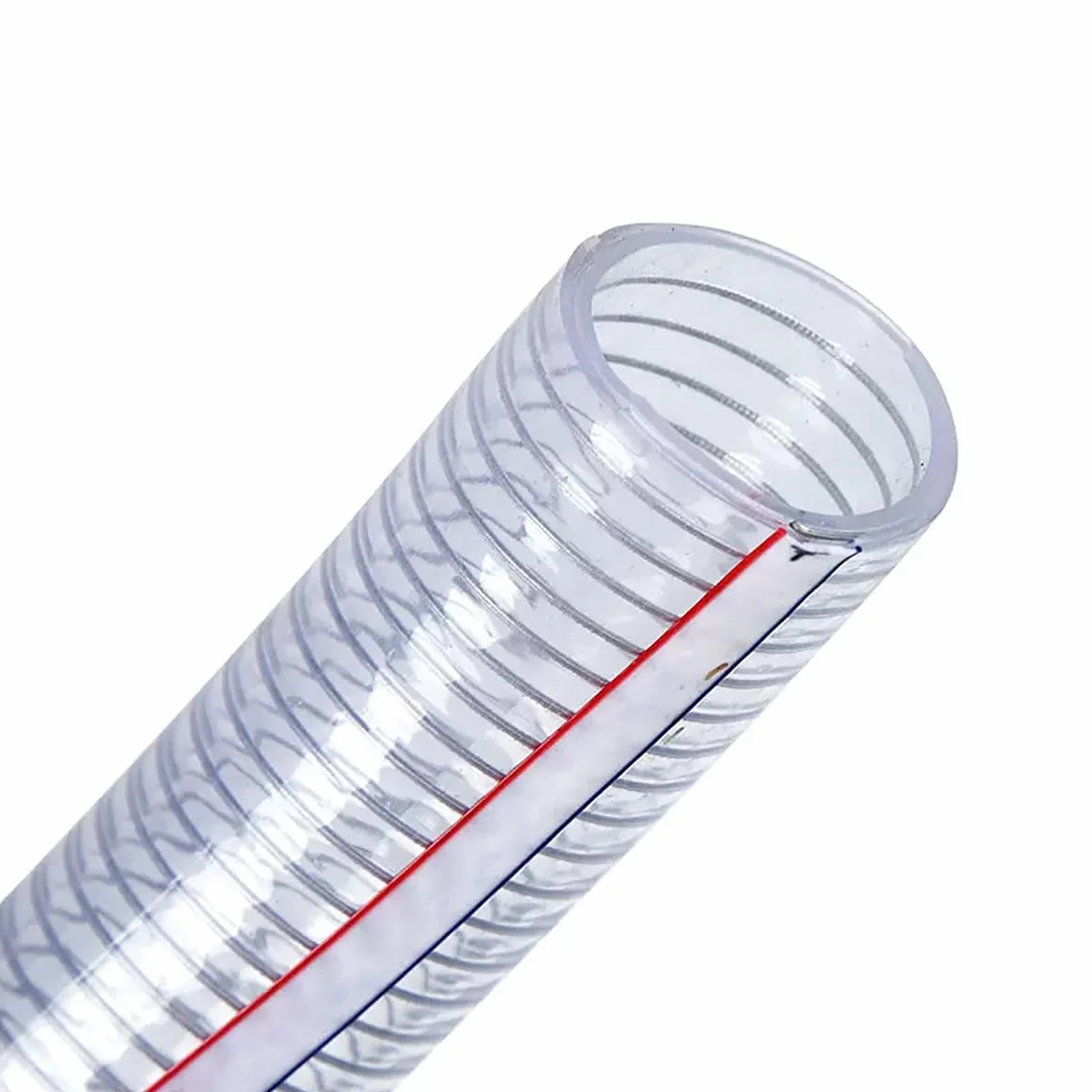 Tubo De PVC Transparente Manguera De Alambre De Acero Transparente, Tubo De Plástico De 1M, Tubo De Agua Flexible,75mm x 3.5mm