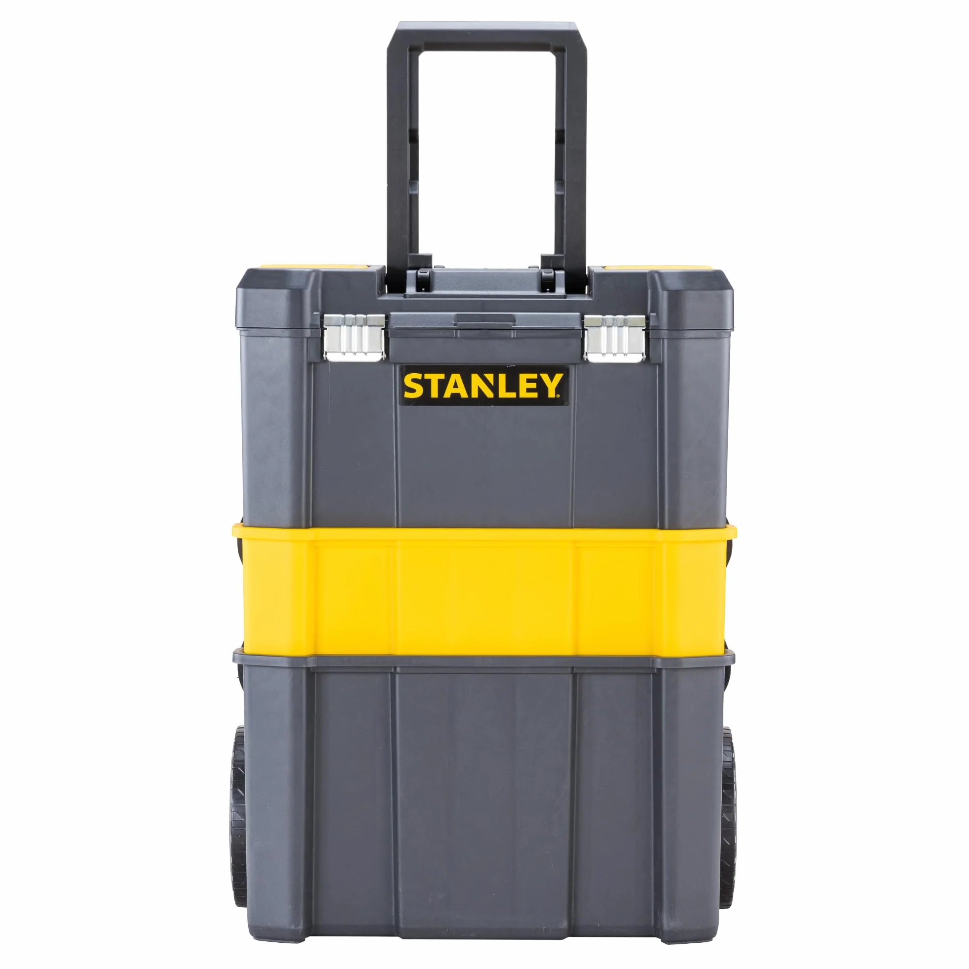 STANLEY Caja de Herramientas Rodante Esencial, Taller Móvil 3 en 1 con Unidades Apilables, Solución Portátil para Herramientas, STST1-80151.