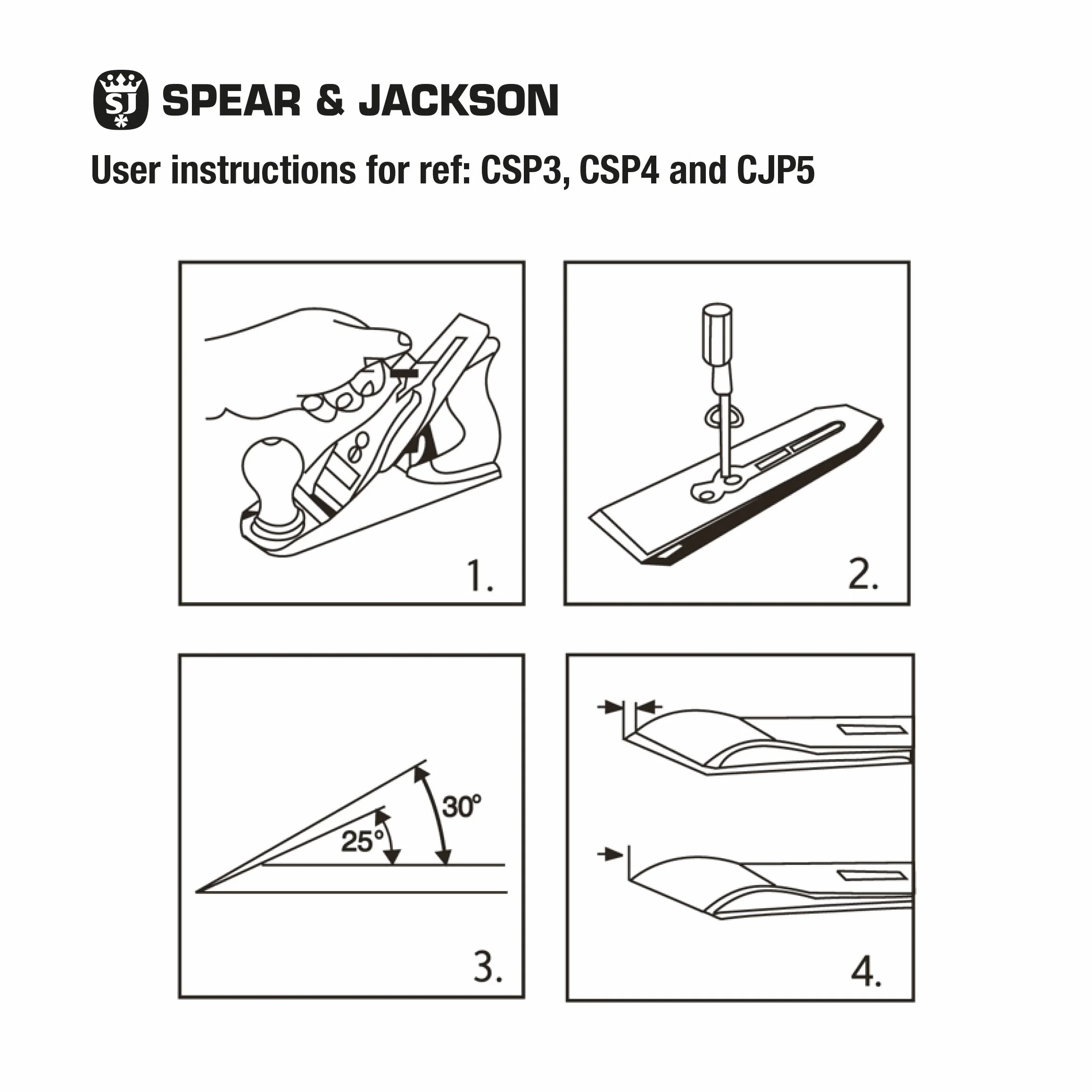 Spear & Jackson CJP5 Cepillo de carpintero No.5