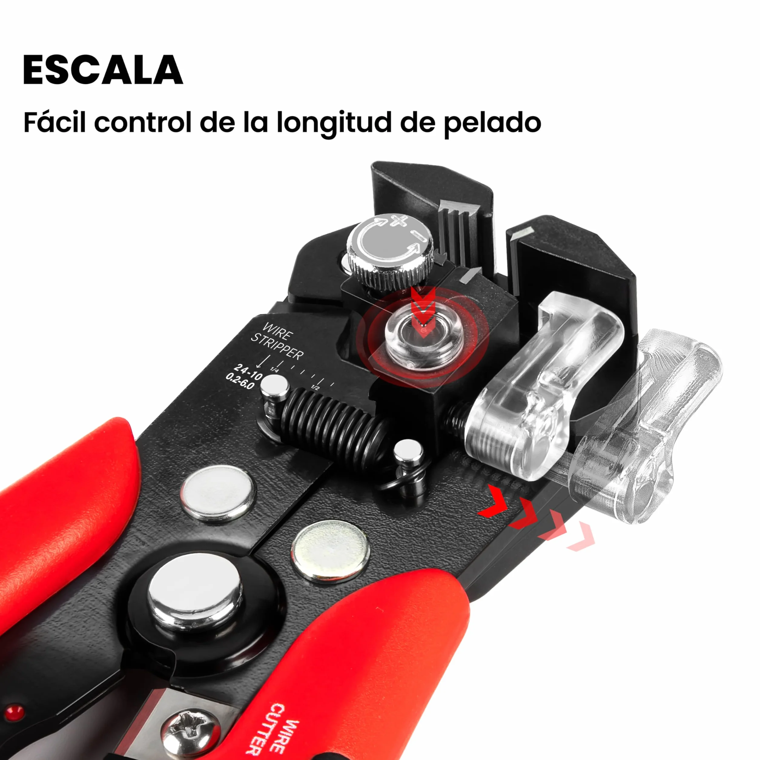 KAIWEETS Alicates Pelacables Automatico, 3 en 1 Pelacables Electricista Profesional Combinados con Cortar, Pelar y Prensar los Terminales, Herramientas Electricista para Pelar Cables