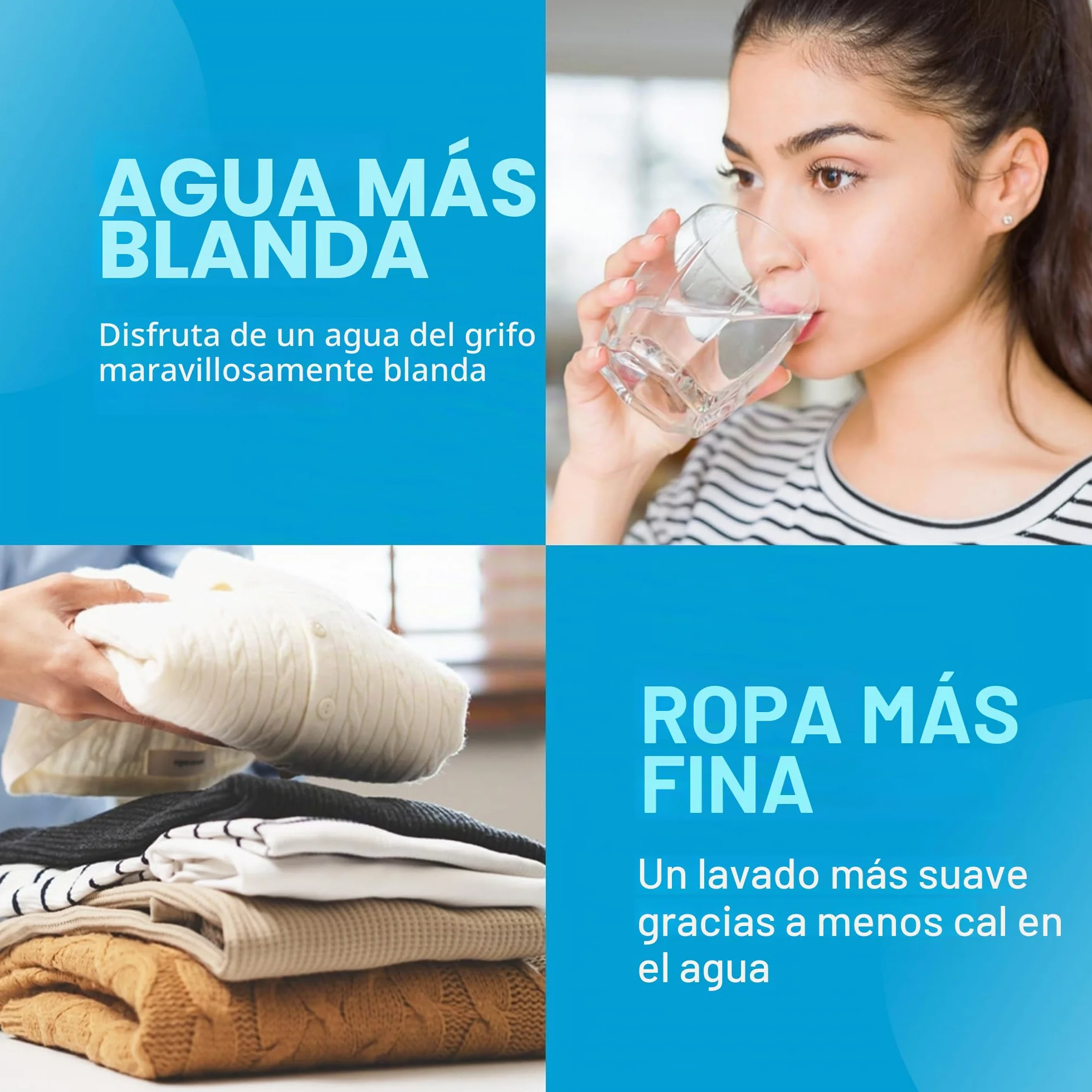 Ablandador de agua magnético - Imán profesional para ablandar el agua - Descalcificador de agua - Azul - Antical